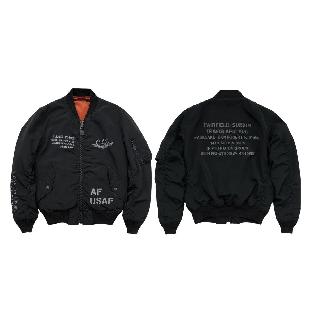 Avirex Avirex U.S.Air Force USAF Ma-1 Flight Bomber Jacket Size US M / EU 48-50 / 2 - 12 Thumbnail