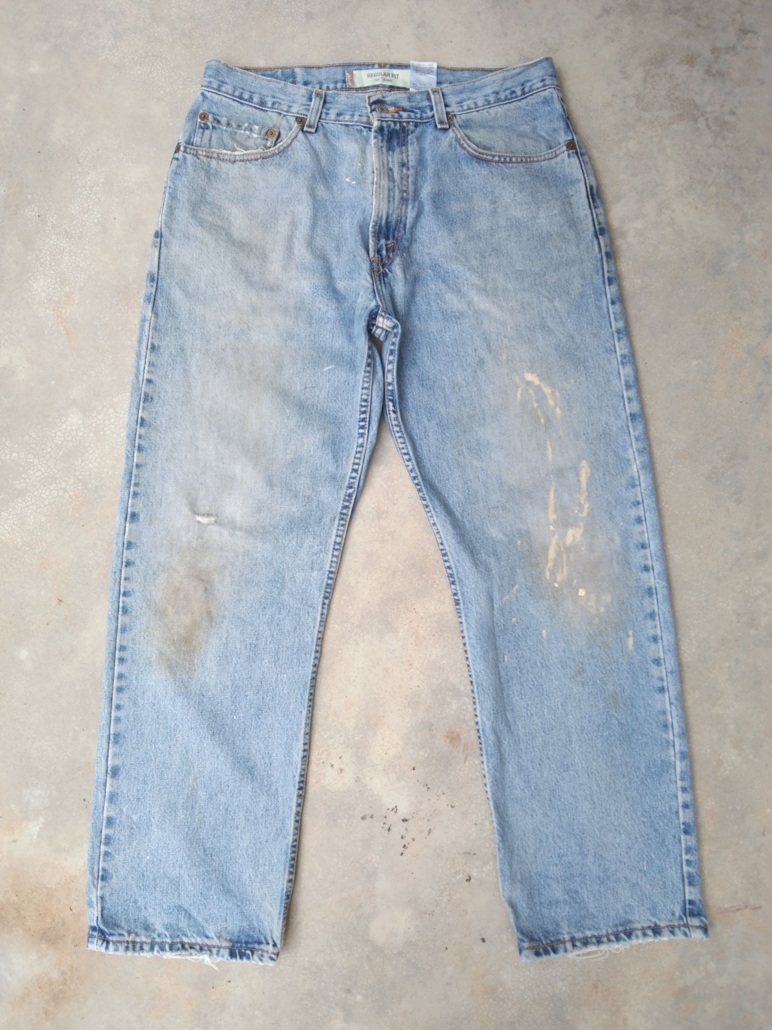Levi's Vintage Levi's Jeans 505 Painter Distressed Denim 34x29 Size US 34 / EU 50 - 1 Thumbnail