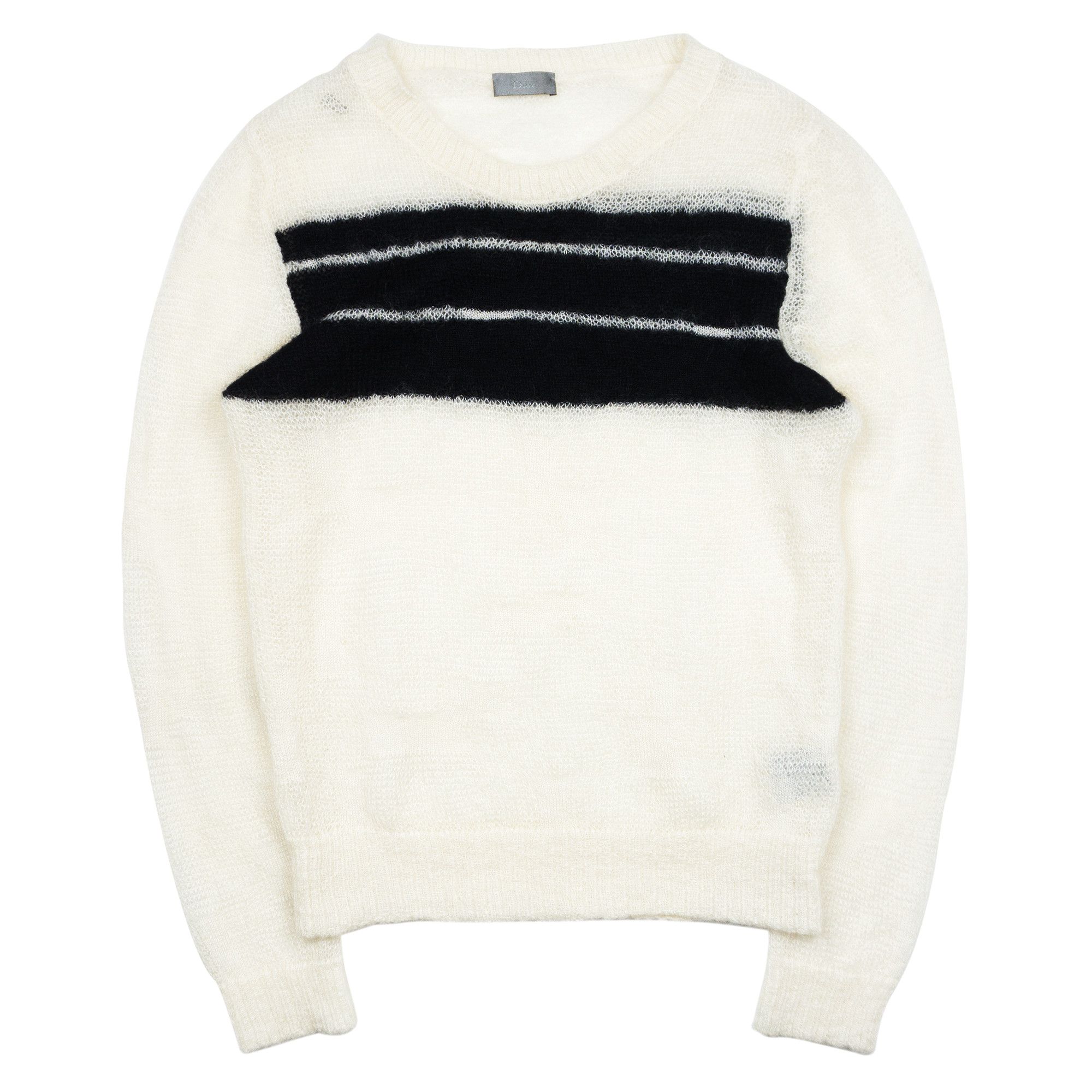 image of Dior Homme Aw07 "navigate" Mohair Sweater in White, Men's (Size XS)