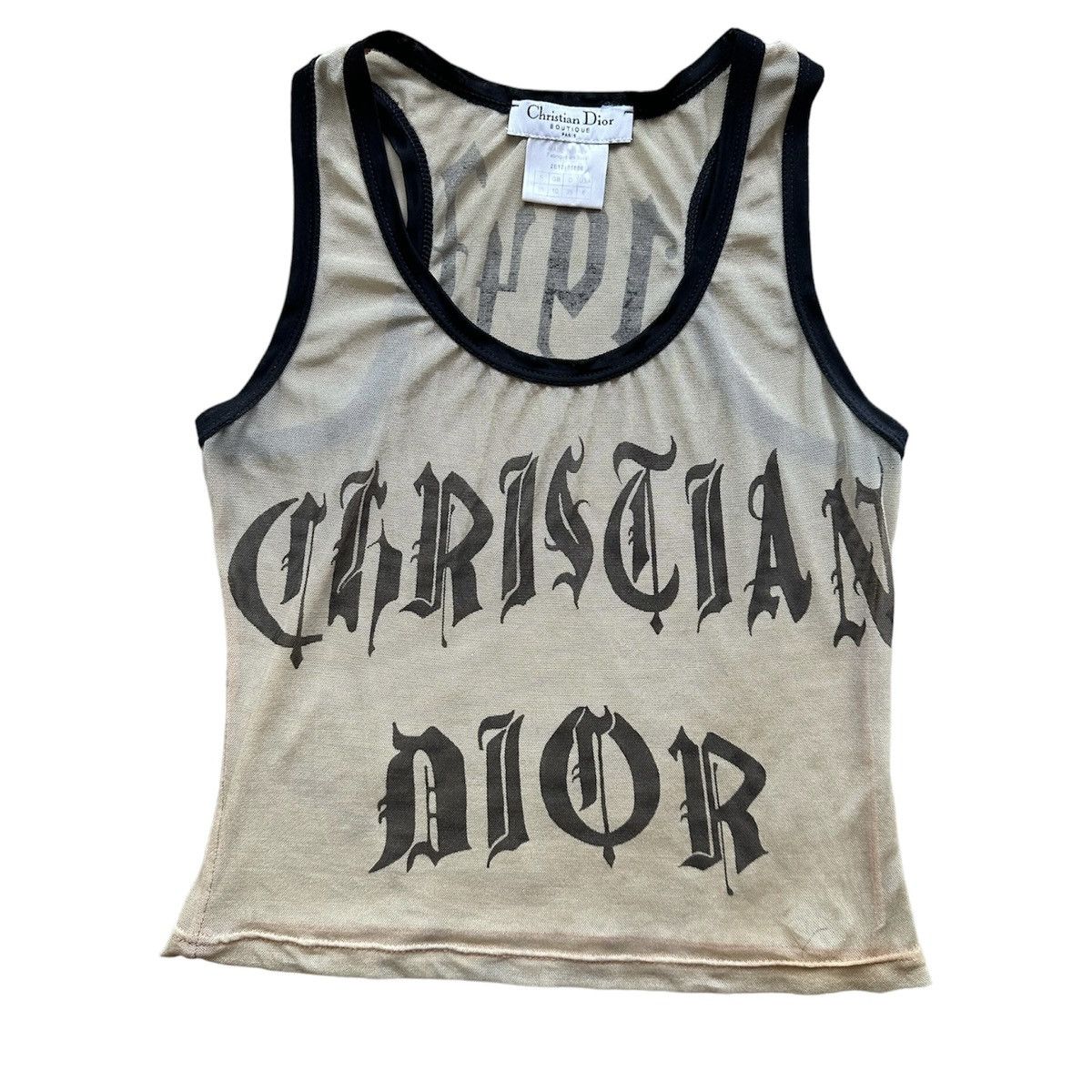 Christian Dior Mesh Logo Tank top