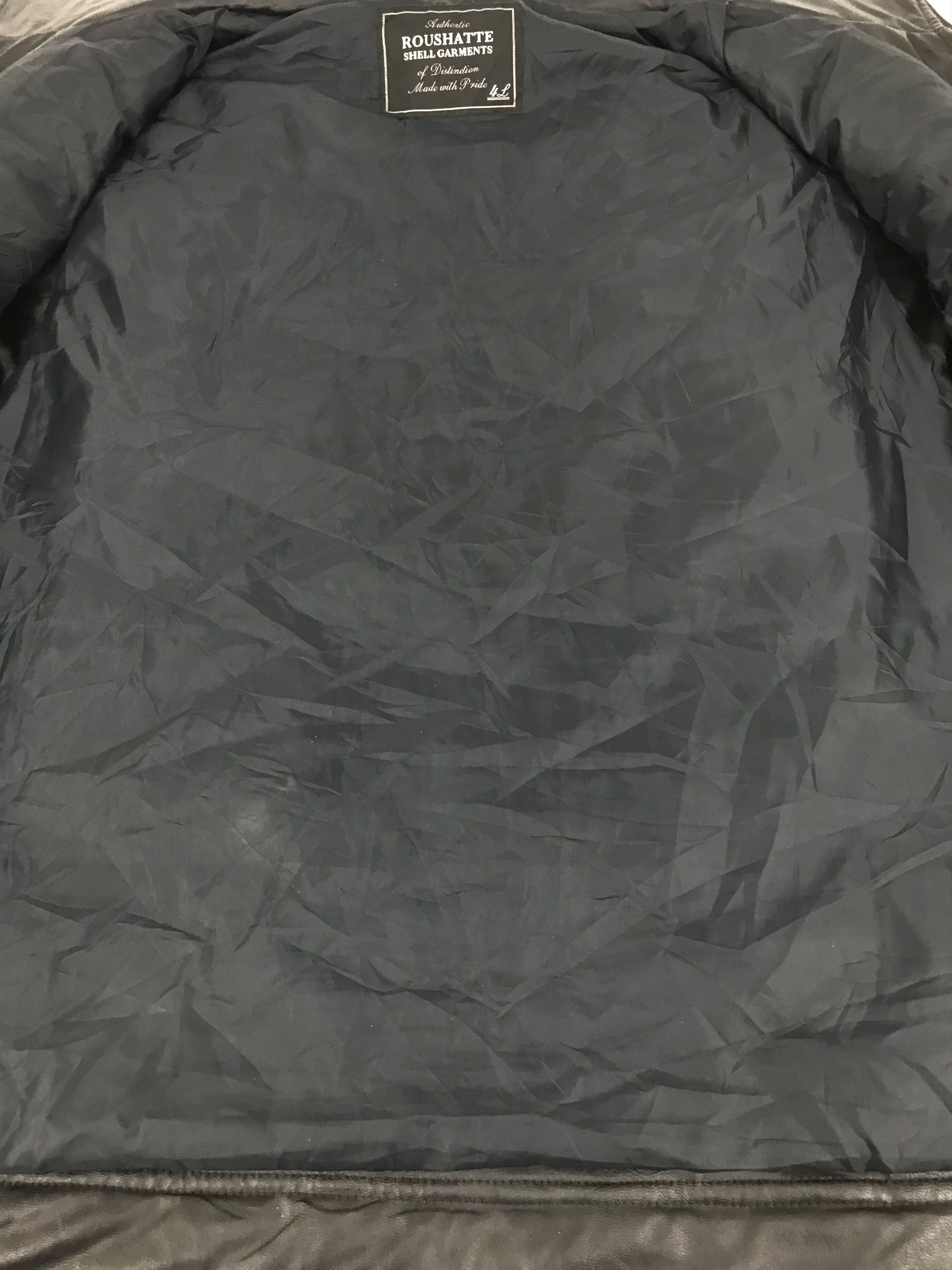 Leather × Vintage Vtg Roushatte Shell Garment Insulated Leather Vest Jacket Size US XXL / EU 58 / 5 - 4 Thumbnail