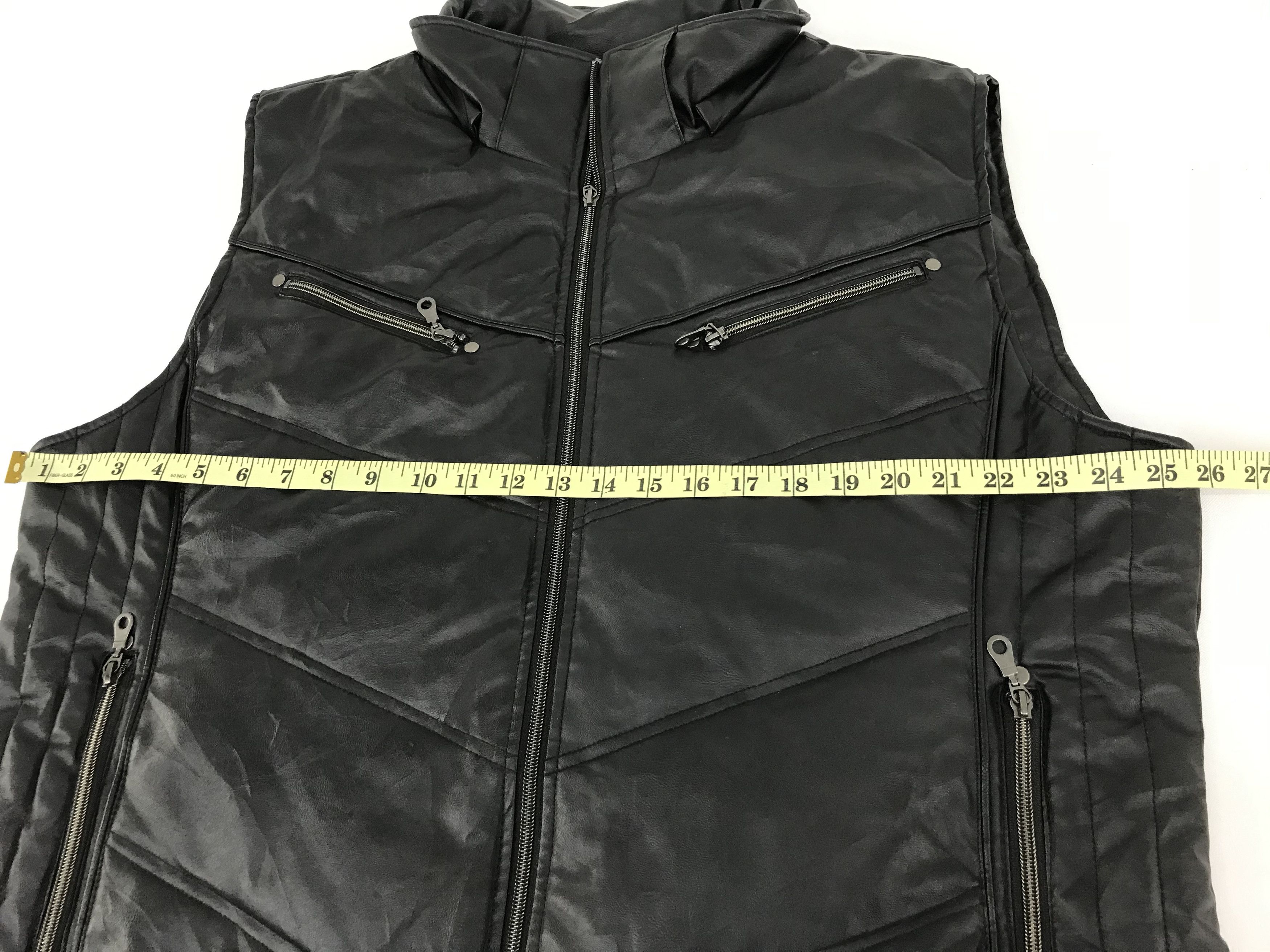 Leather × Vintage Vtg Roushatte Shell Garment Insulated Leather Vest Jacket Size US XXL / EU 58 / 5 - 8 Thumbnail