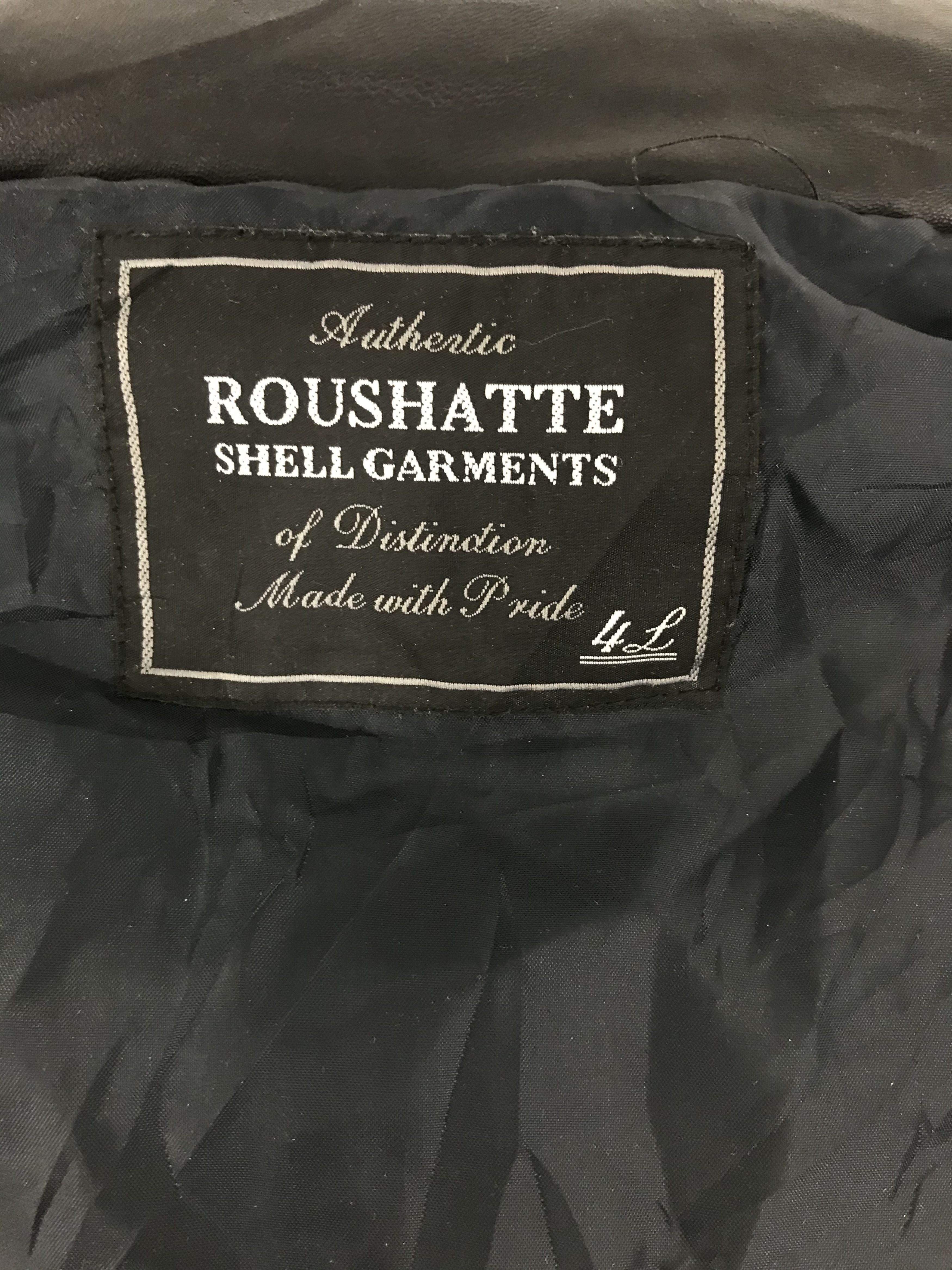 Leather × Vintage Vtg Roushatte Shell Garment Insulated Leather Vest Jacket Size US XXL / EU 58 / 5 - 5 Thumbnail