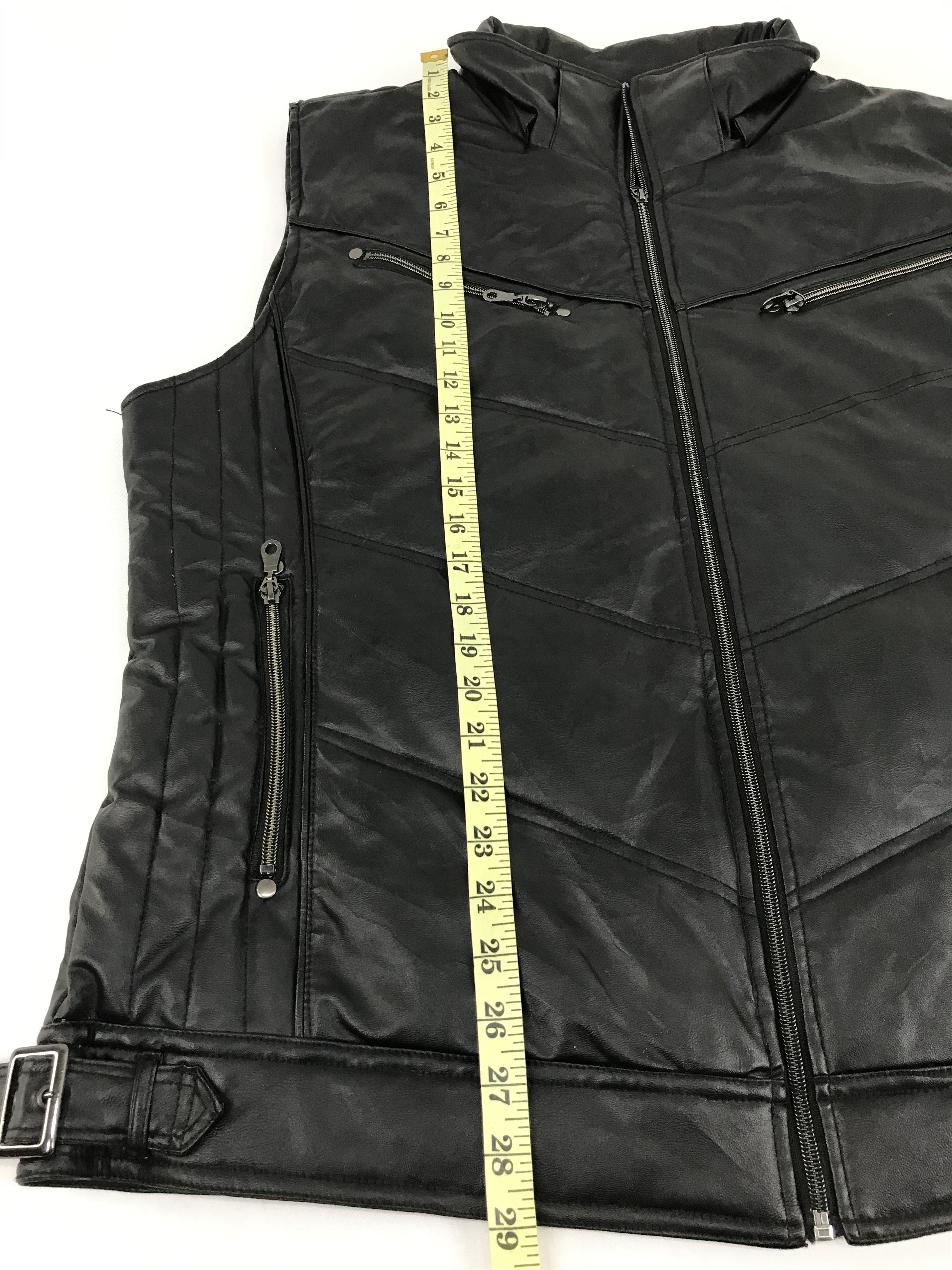 Leather × Vintage Vtg Roushatte Shell Garment Insulated Leather Vest Jacket Size US XXL / EU 58 / 5 - 9 Thumbnail