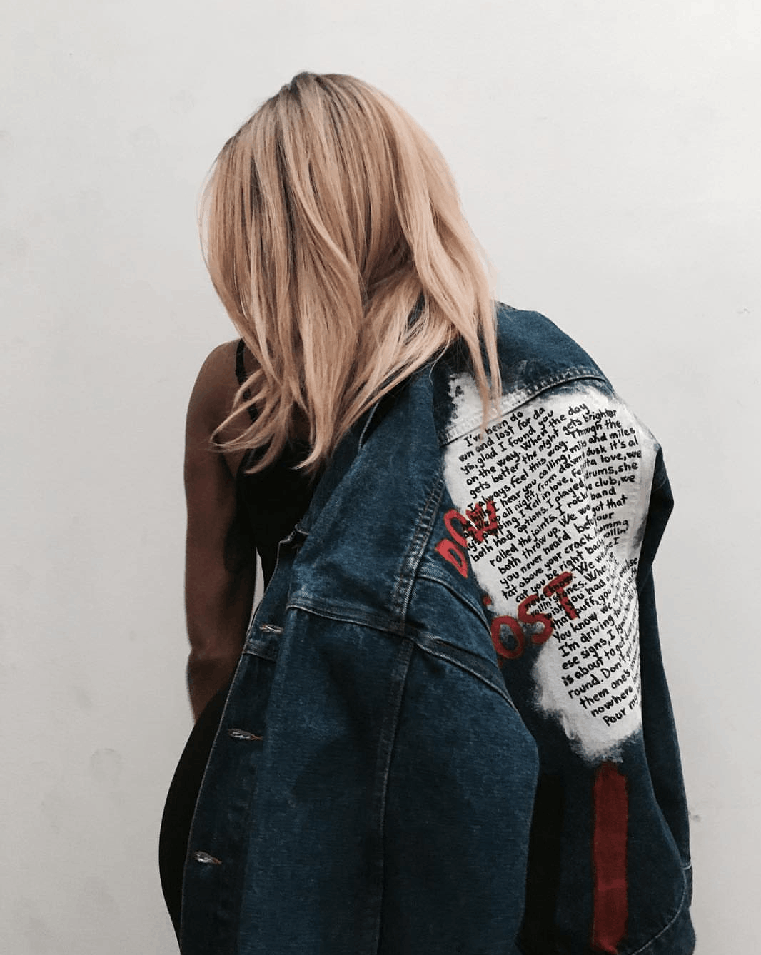 Handmade Hand-painted jacket "Don't follow me" (all sizes) Size US M / EU 48-50 / 2 - 2 Thumbnail