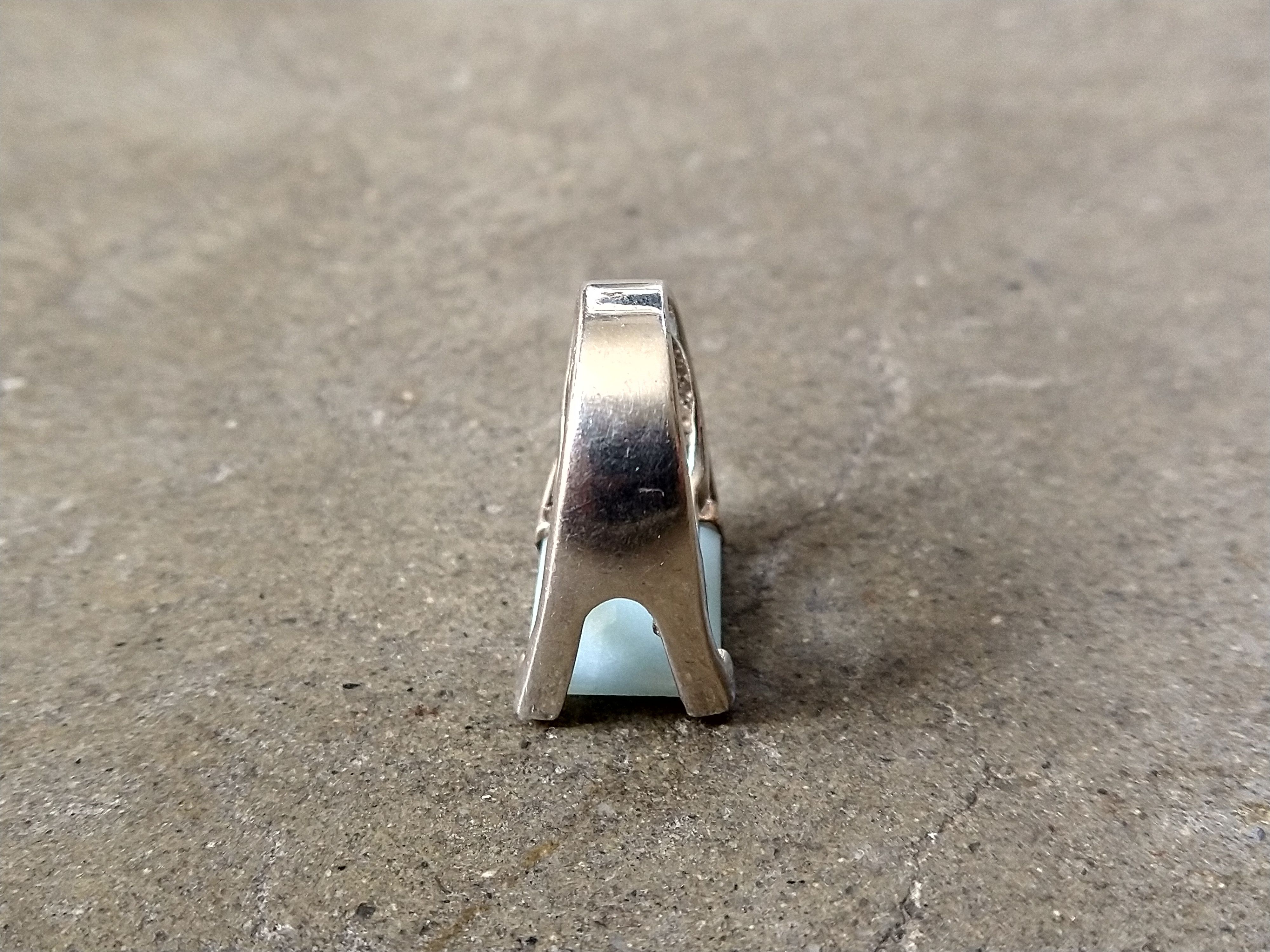 Other Sterling Silver Ring Size 7.25 Green Amazonite Modern Size ONE SIZE - 7 Thumbnail