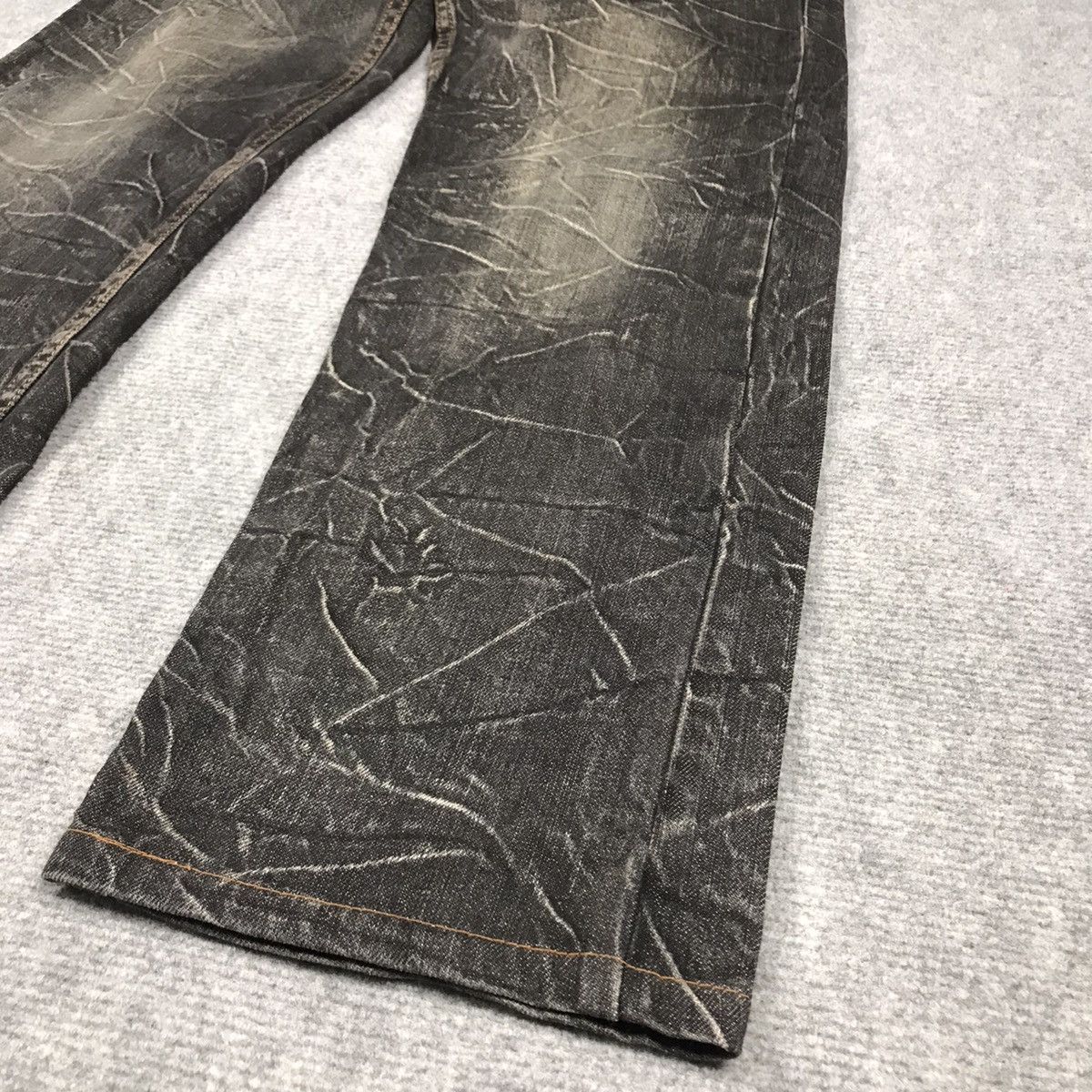 FLARE JEANS🔥DOUBLE WISH NYLAUS BLACK FADED PANTS