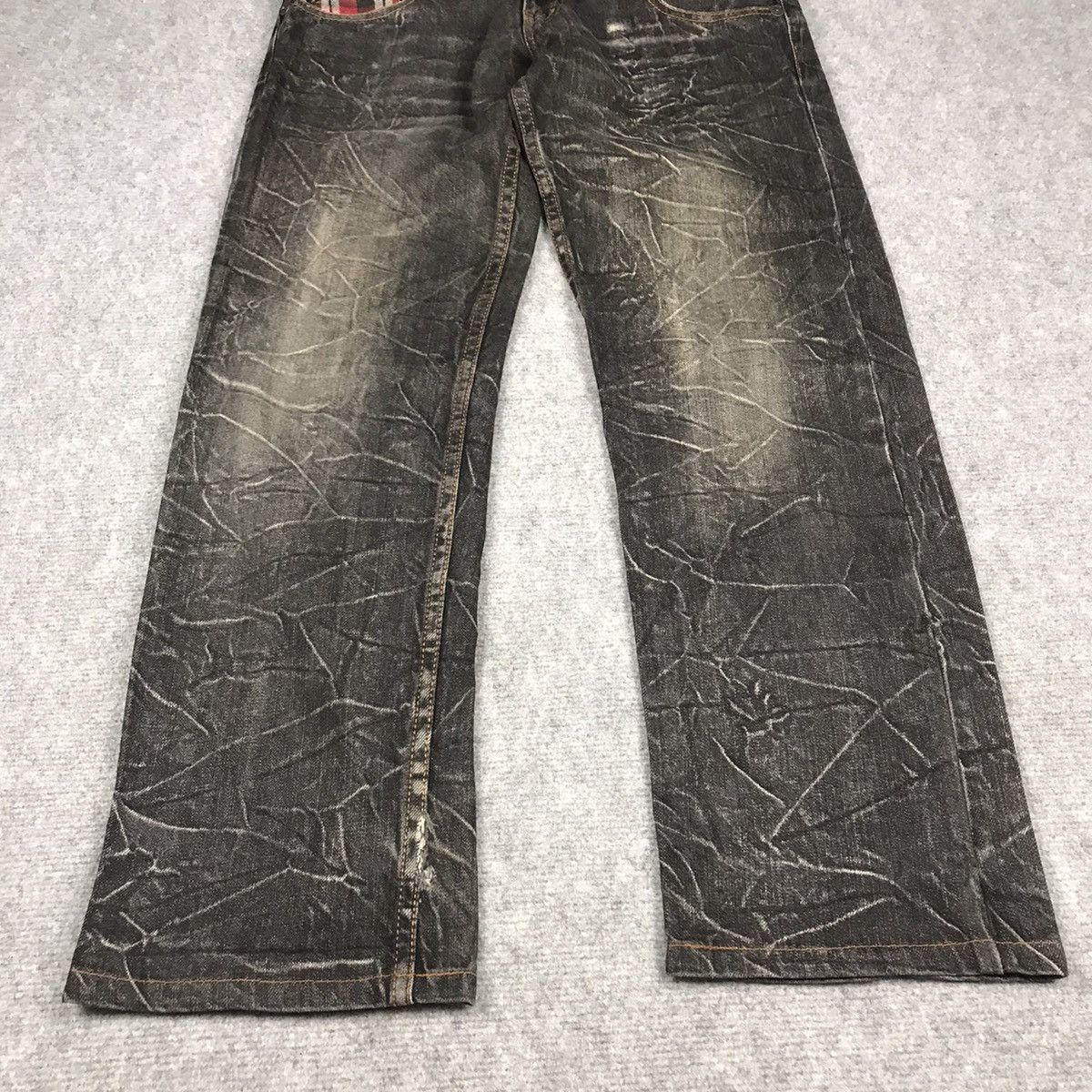 FLARE JEANS🔥DOUBLE WISH NYLAUS BLACK FADED PANTS