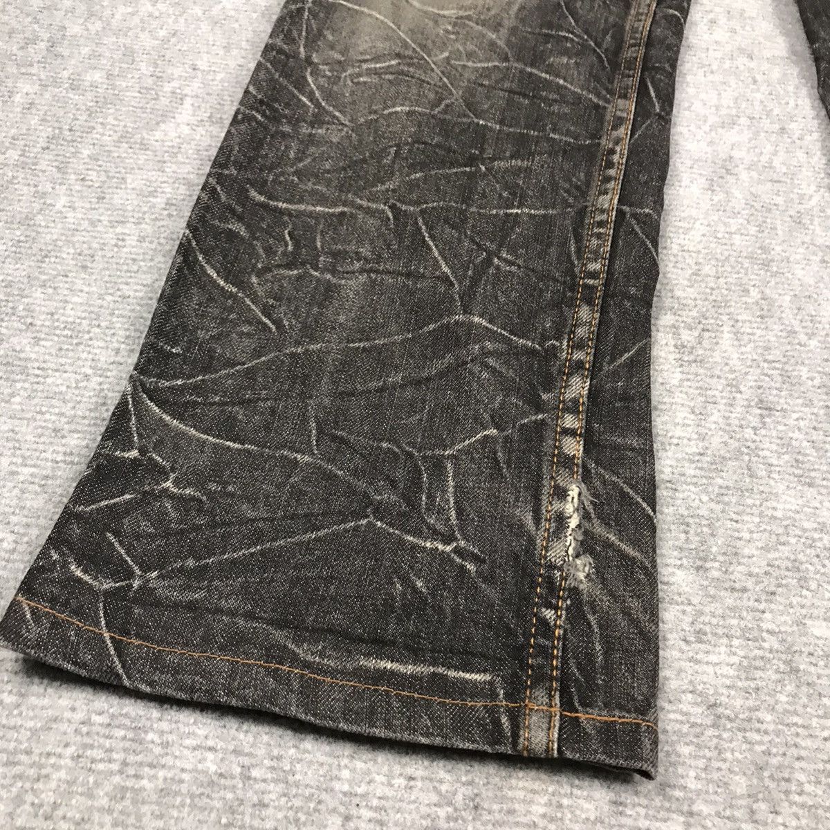 FLARE JEANS🔥DOUBLE WISH NYLAUS BLACK FADED PANTS