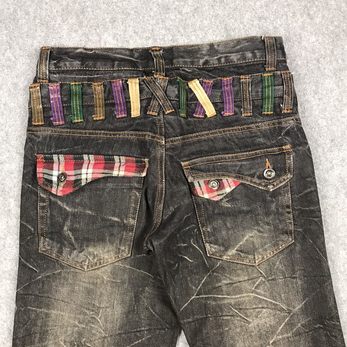 FLARE JEANS🔥DOUBLE WISH NYLAUS BLACK FADED PANTS