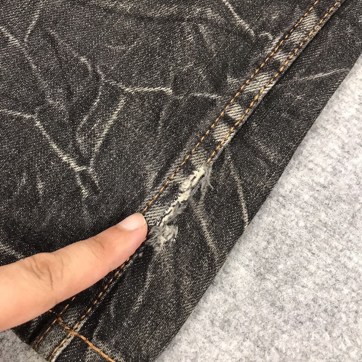 FLARE JEANS🔥DOUBLE WISH NYLAUS BLACK FADED PANTS