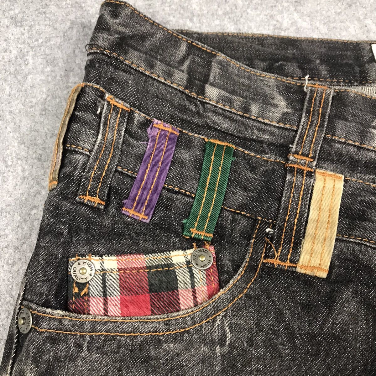 FLARE JEANS🔥DOUBLE WISH NYLAUS BLACK FADED PANTS