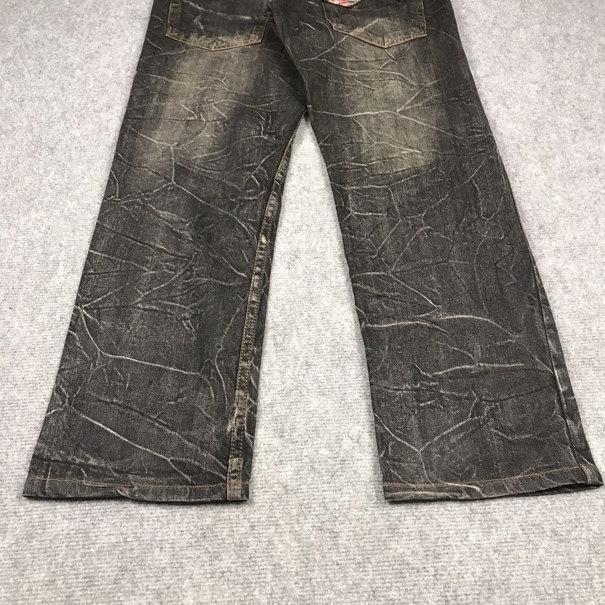 FLARE JEANS🔥DOUBLE WISH NYLAUS BLACK FADED PANTS