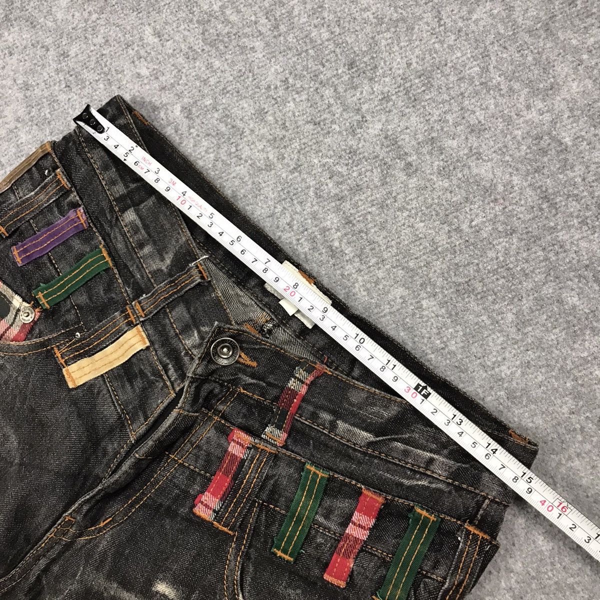 FLARE JEANS🔥DOUBLE WISH NYLAUS BLACK FADED PANTS