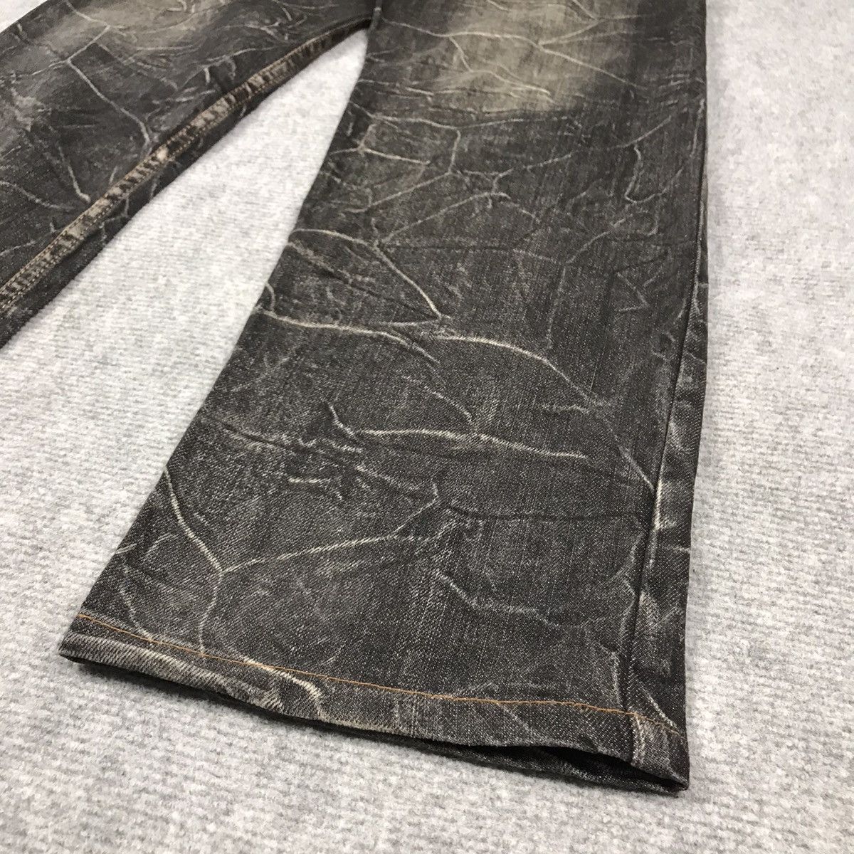 FLARE JEANS🔥DOUBLE WISH NYLAUS BLACK FADED PANTS
