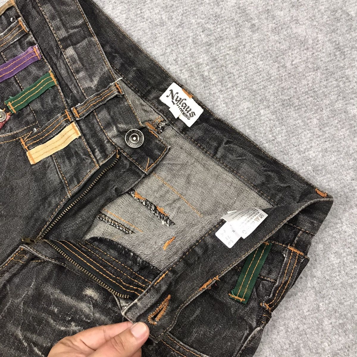 FLARE JEANS🔥DOUBLE WISH NYLAUS BLACK FADED PANTS