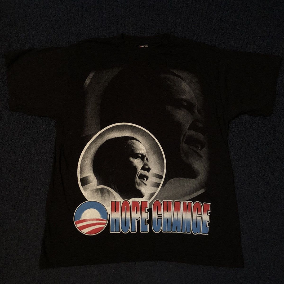 Vintage Vintage Y2K Barack Obama Hope Change Big Face Rap Logo Tee Size US XXL / EU 58 / 5 - 3 Thumbnail