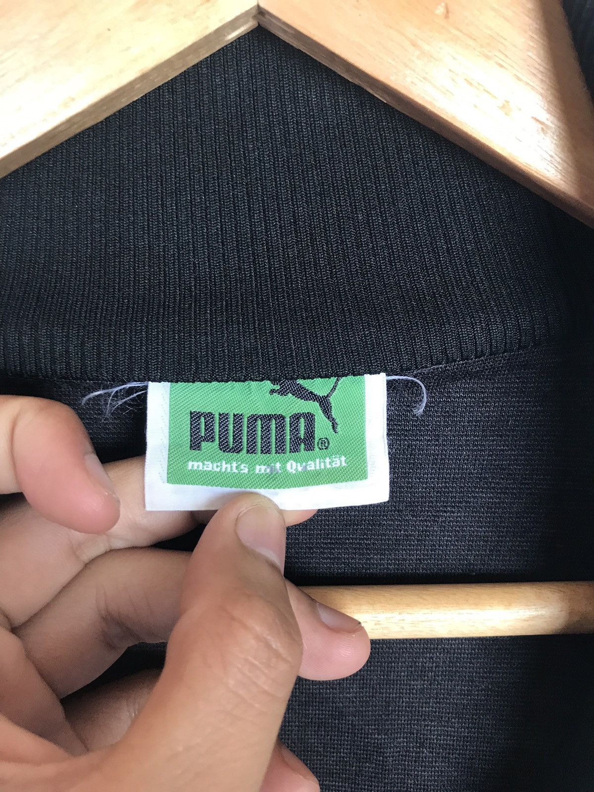 Puma × Vintage Vintage 80s Puma Sweater Full Zipper Jacket Tracktop Size US M / EU 48-50 / 2 - 2 Thumbnail