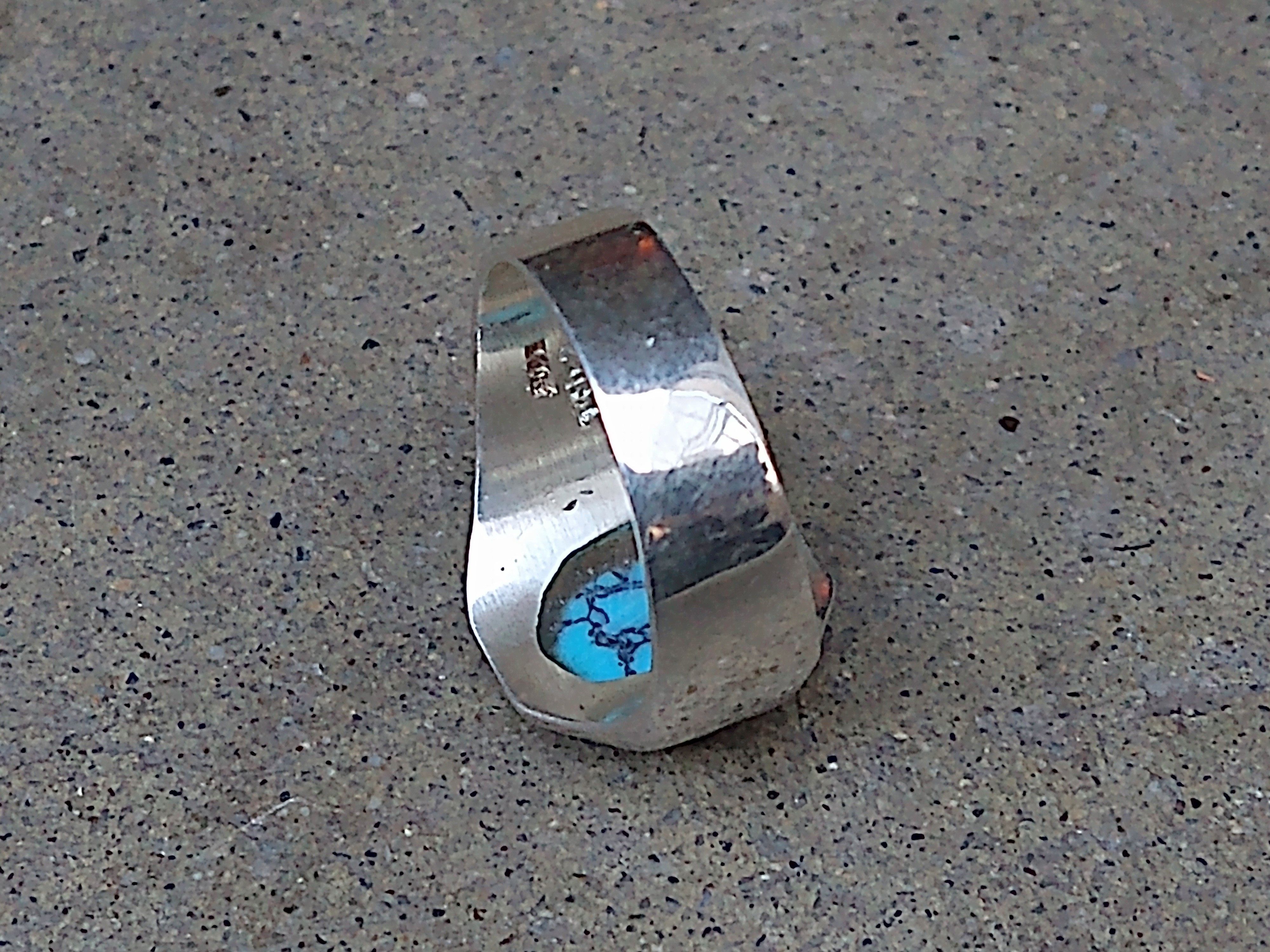 Jewelry Vintage Sterling Silver Ring Size 13.25 Howlite Modern Taxco Size ONE SIZE - 11 Thumbnail