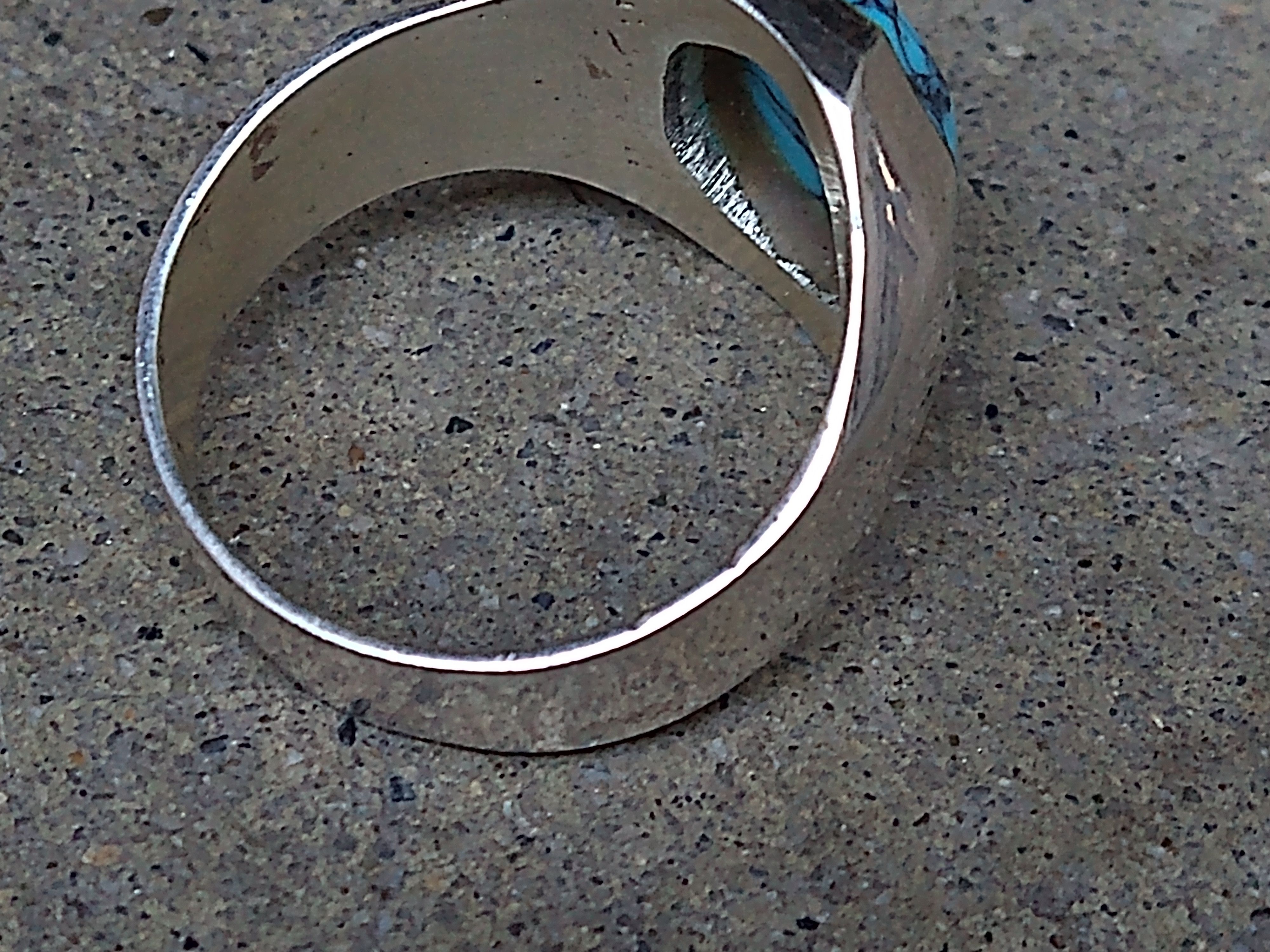 Jewelry Vintage Sterling Silver Ring Size 13.25 Howlite Modern Taxco Size ONE SIZE - 10 Thumbnail