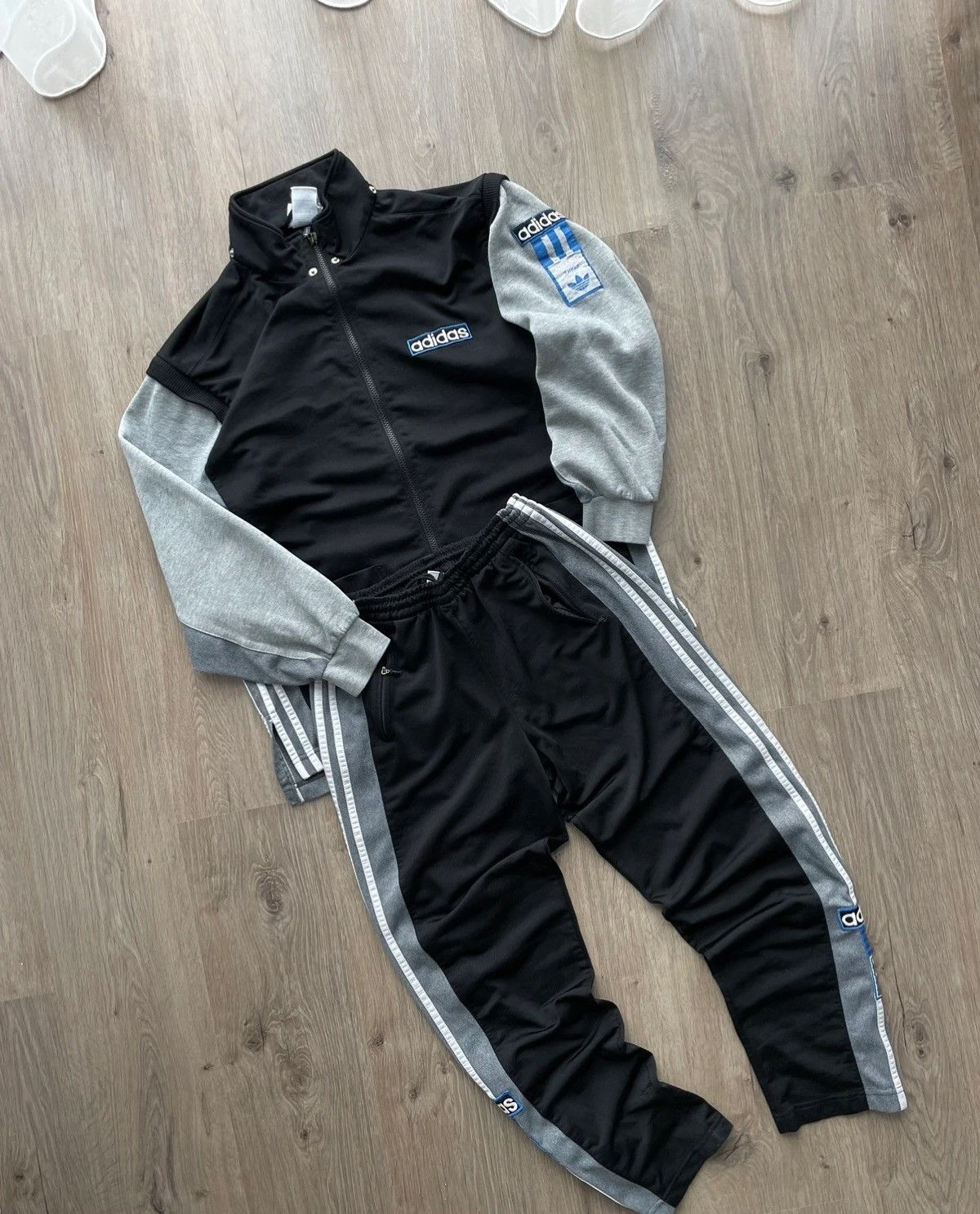 image of Y2K Adidas Track Suit Blue, Men's (Size Medium)