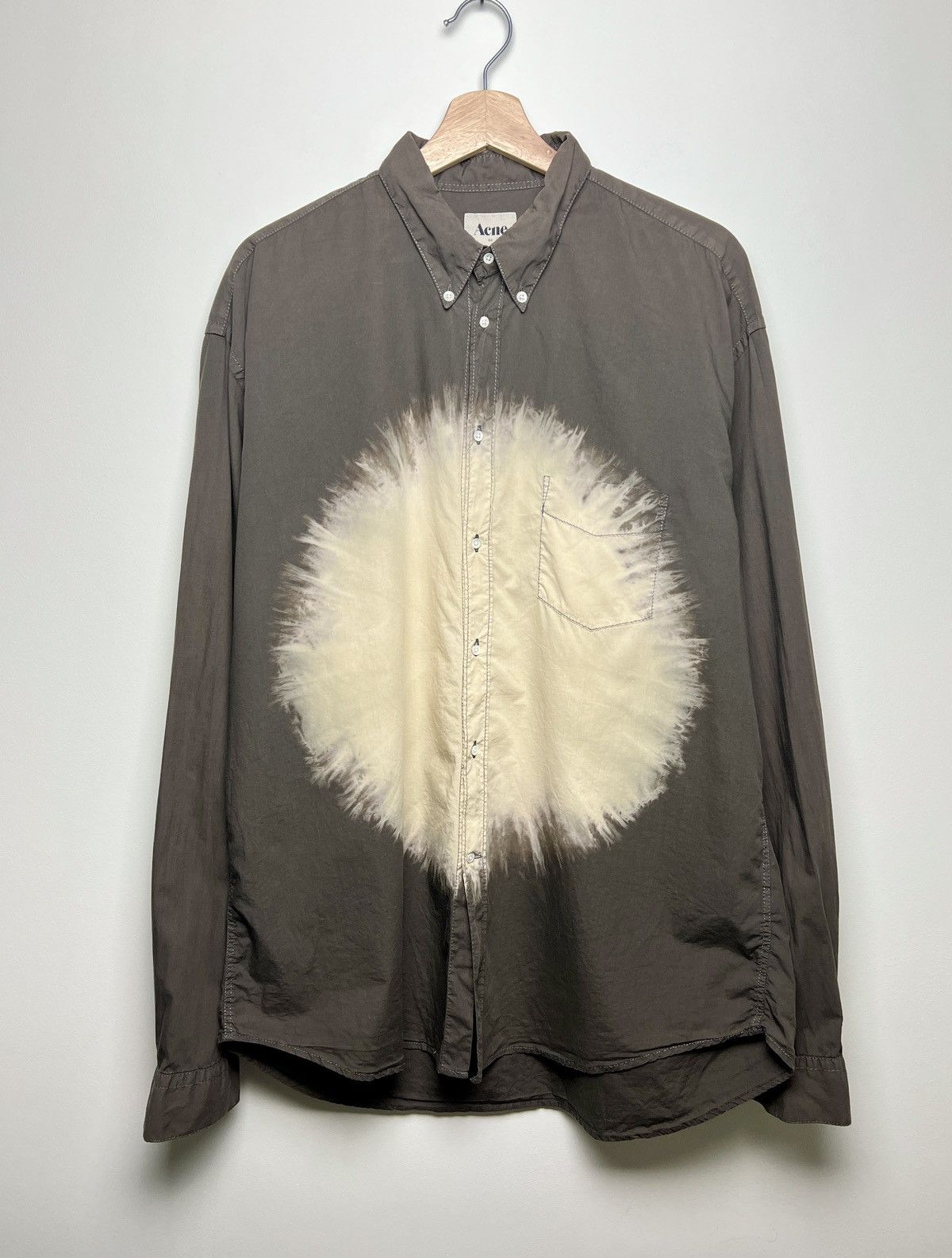 image of 1 Of 1 x Acne Studios Acne Y2K Tie Dye Shirt in Brown, Men's (Size Large)