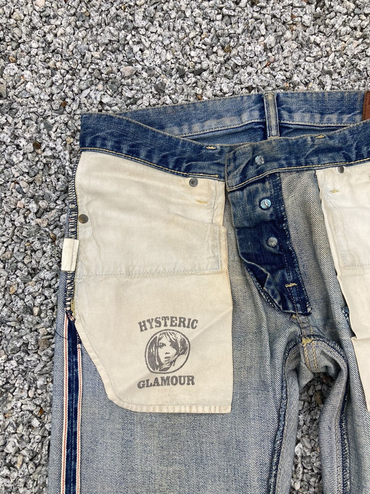 Hysteric Glamour × Seditionaries DISTRESSED HYSTERIC GLAMOUR SELVEGDE JEANS Size US 29 - 16 Thumbnail