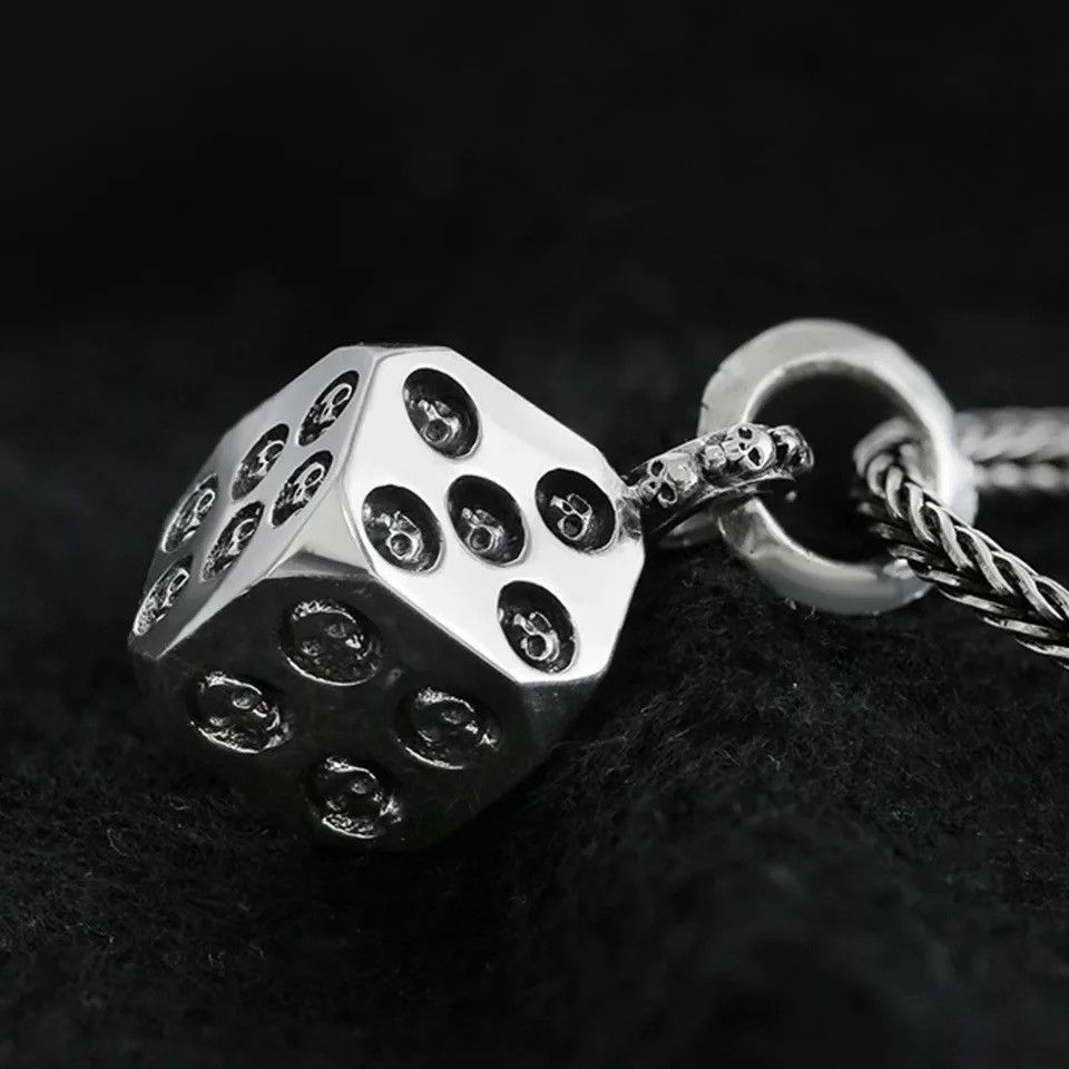 Other Stainless Steel Skull Dice Necklace Size ONE SIZE - 3 Thumbnail