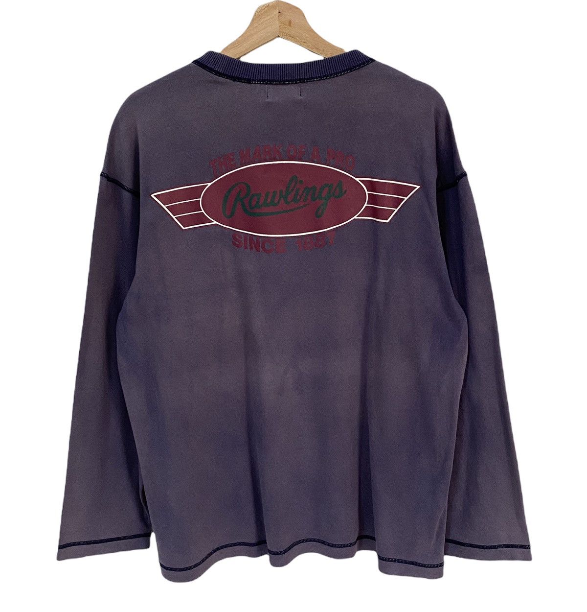 Asics 🔥RAWLINGS St Louis USA Sun Faded Vintage LongSLEEVE Tee Size US M / EU 48-50 / 2 - 2 Thumbnail