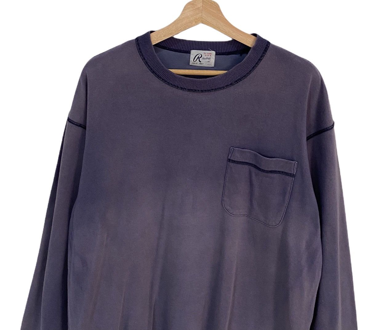 Asics 🔥RAWLINGS St Louis USA Sun Faded Vintage LongSLEEVE Tee Size US M / EU 48-50 / 2 - 3 Thumbnail