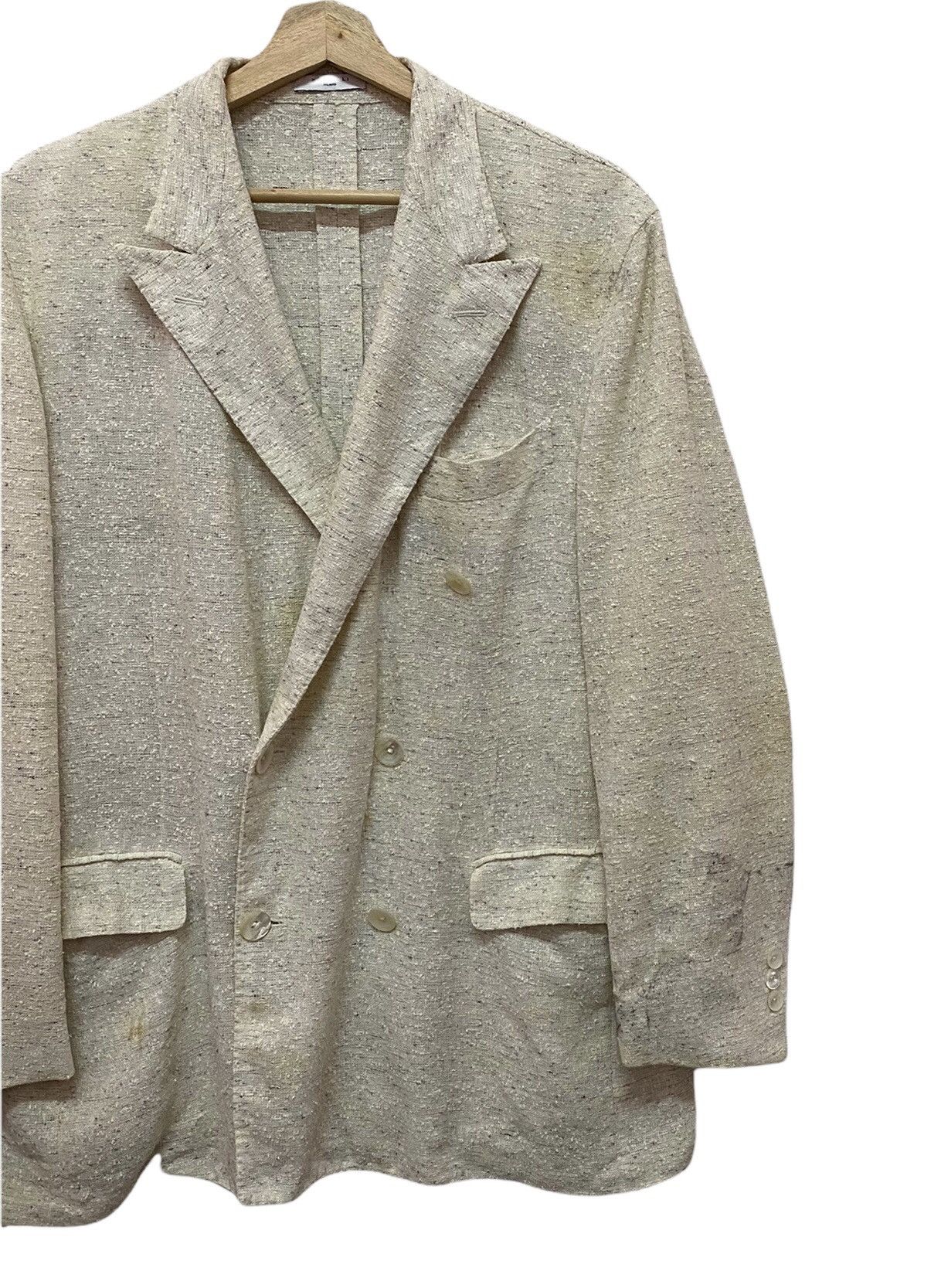 Boglioli 🇮🇹BOGLIOLI MILANO ITALY DOUBLE BREASTED LINEN NYLON COAT Size US M / EU 48-50 / 2 - 6 Thumbnail