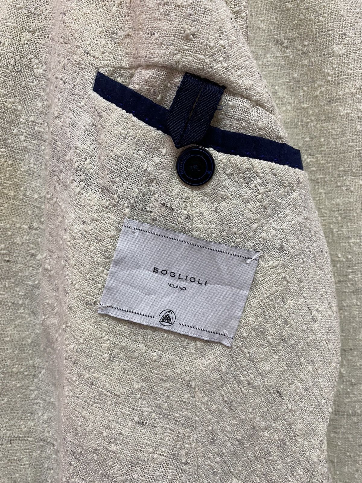Boglioli 🇮🇹BOGLIOLI MILANO ITALY DOUBLE BREASTED LINEN NYLON COAT Size US M / EU 48-50 / 2 - 9 Thumbnail