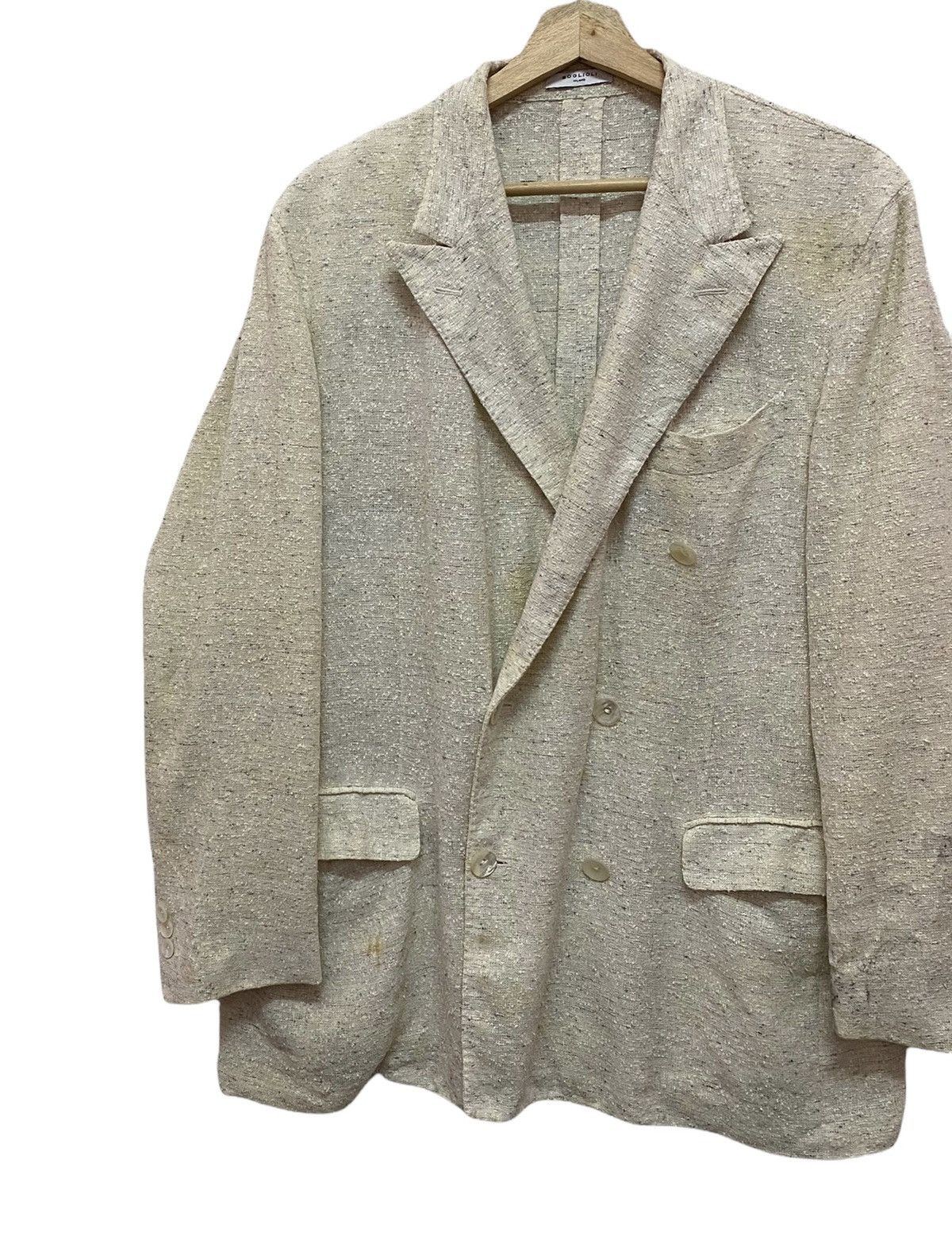 Boglioli 🇮🇹BOGLIOLI MILANO ITALY DOUBLE BREASTED LINEN NYLON COAT Size US M / EU 48-50 / 2 - 5 Thumbnail