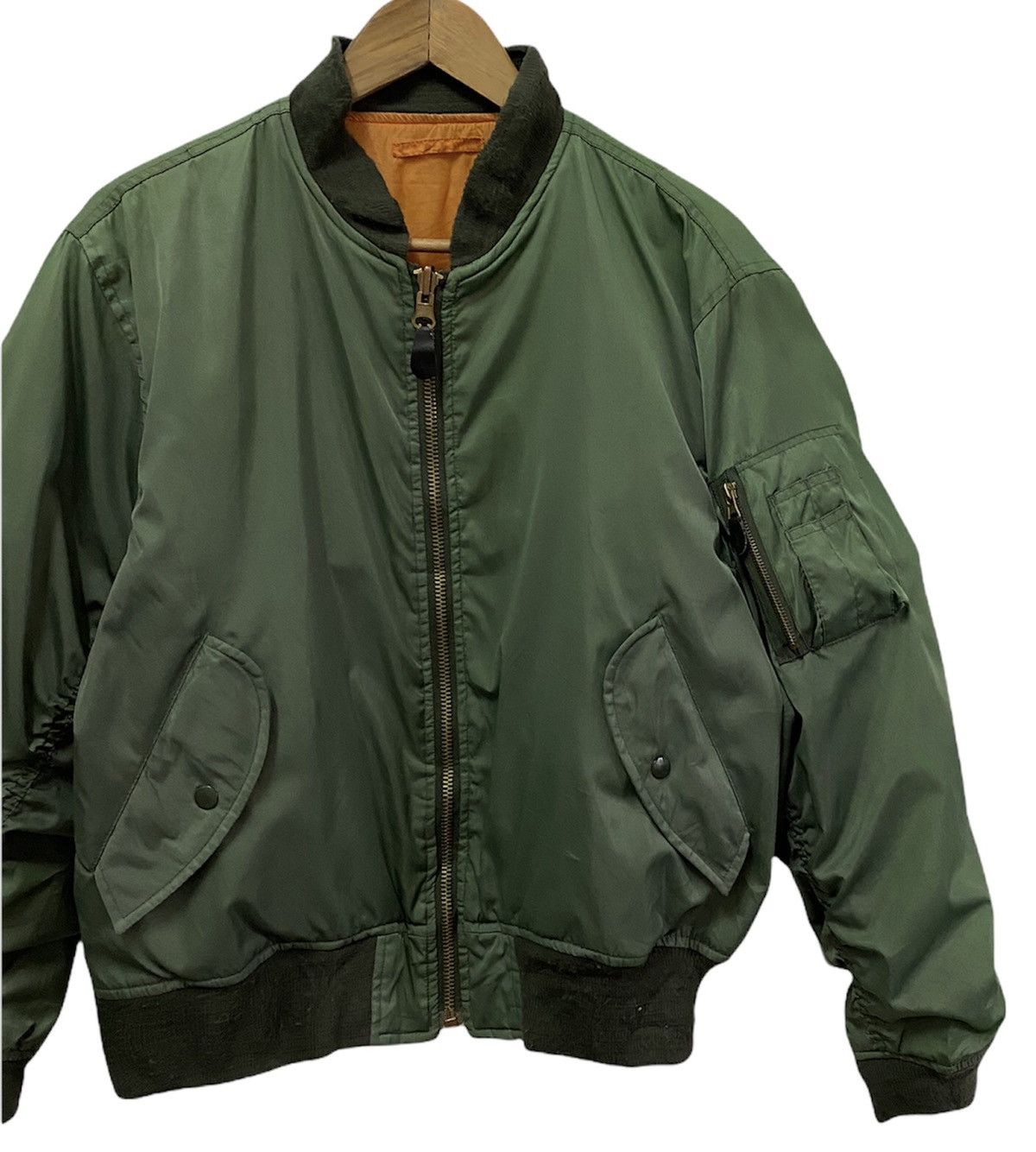 Vintage 🔥Rare Green Vintage Ma+ Bomber Jacket Size US XL / EU 56 / 4 - 3 Thumbnail
