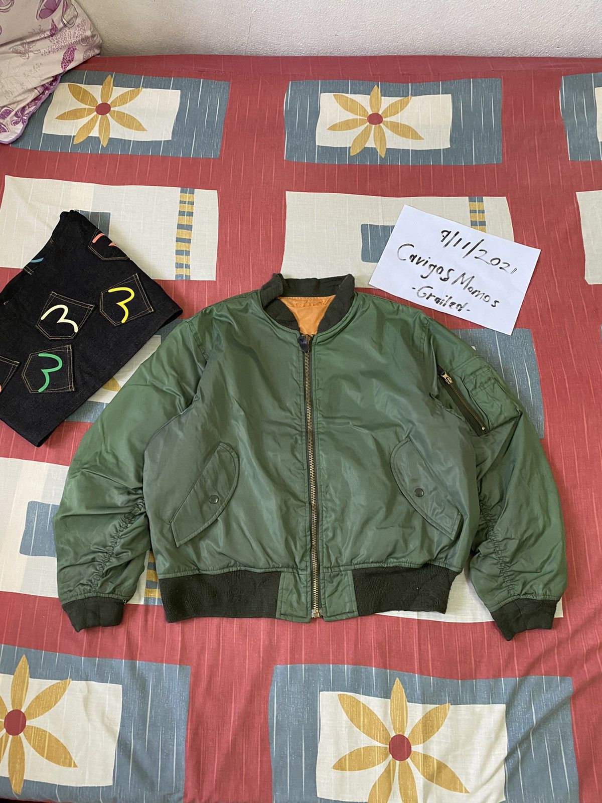 Vintage 🔥Rare Green Vintage Ma+ Bomber Jacket Size US XL / EU 56 / 4 - 9 Thumbnail