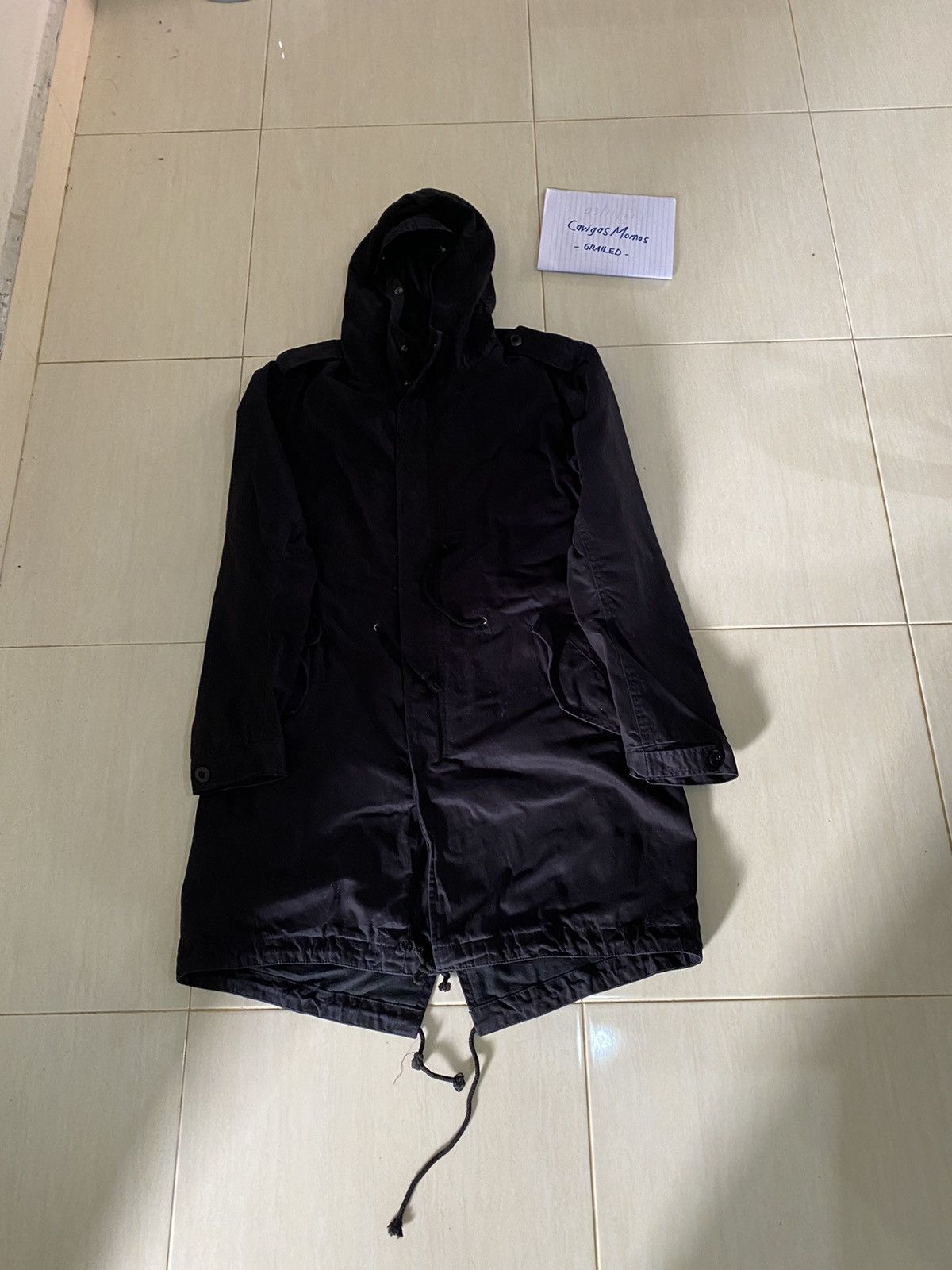 Beams Plus BEAMS MFG TYPE B-76B BLACK FISHTAIL PARKA DRAWSTRING JACKET Size US S / EU 44-46 / 1 - 8 Thumbnail