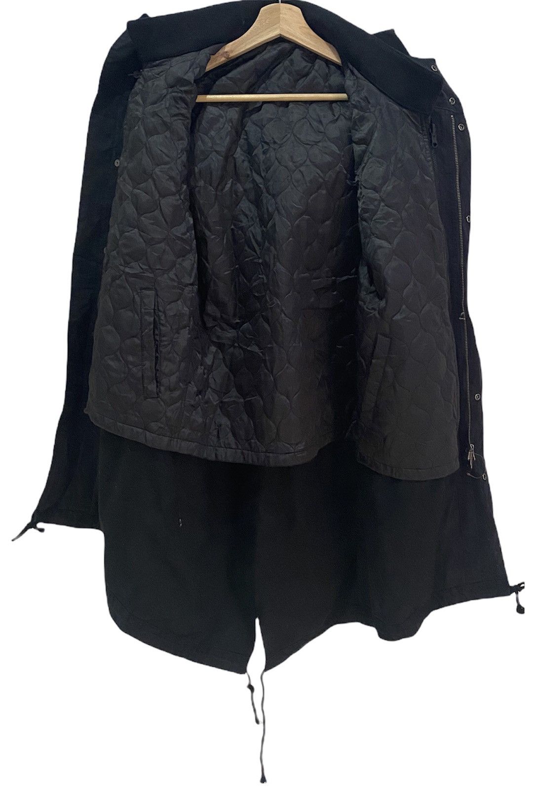 Beams Plus BEAMS MFG TYPE B-76B BLACK FISHTAIL PARKA DRAWSTRING JACKET Size US S / EU 44-46 / 1 - 7 Thumbnail