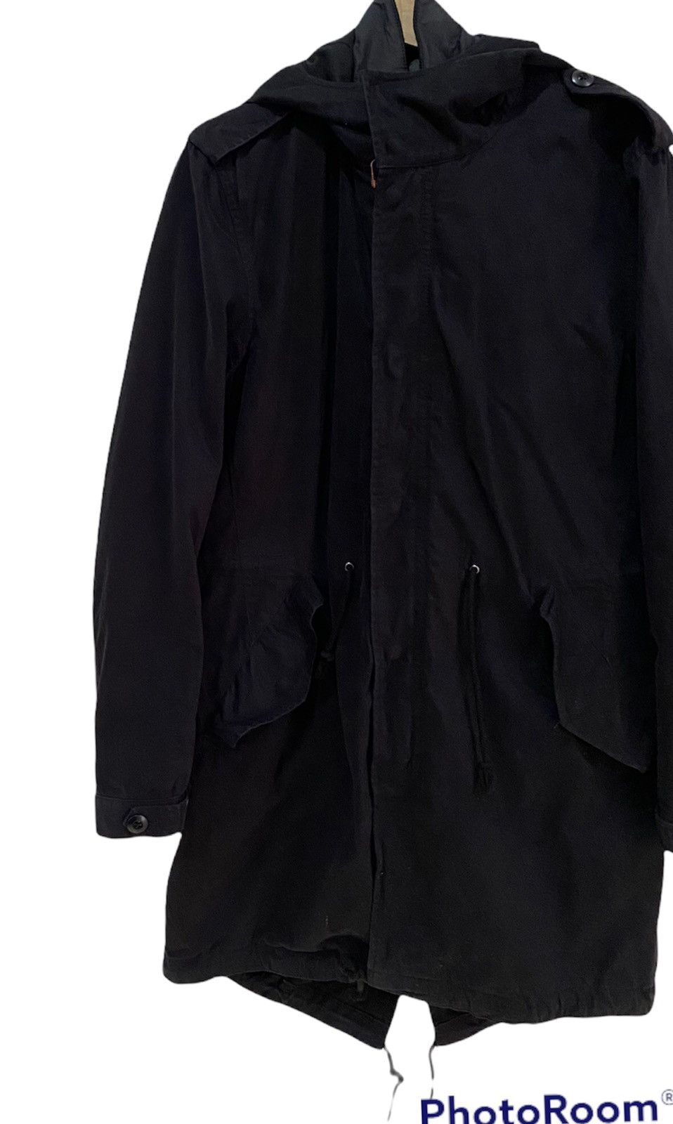 Beams Plus BEAMS MFG TYPE B-76B BLACK FISHTAIL PARKA DRAWSTRING JACKET Size US S / EU 44-46 / 1 - 4 Thumbnail