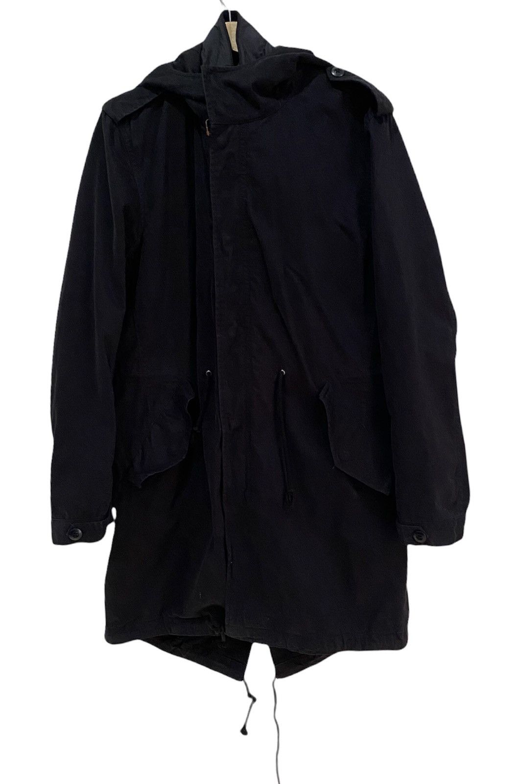 Beams Plus Japanese Brand Marithe Francois Girbaud BEAMS MFG TYPE B 76B BLACK FISHTAIL PARKA DRAWSTRING JACKET Grailed