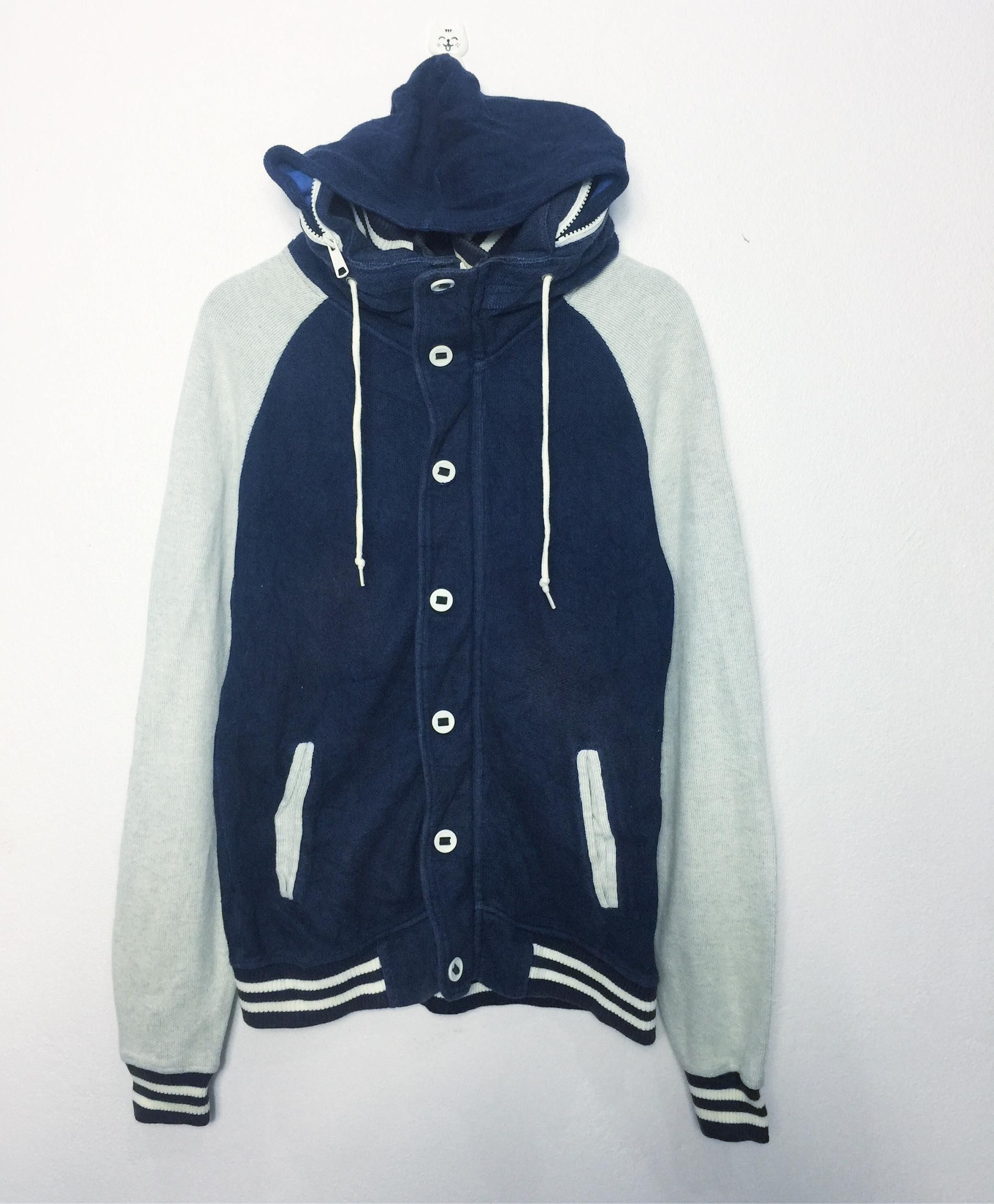 Rare Beams Hearts Button Hoodies