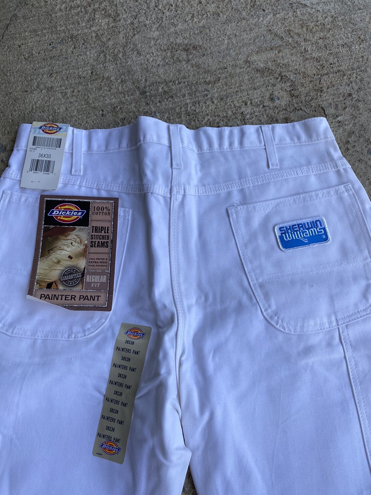 Dickies × Vintage Vintage Y2K Dickies White Carpenter Painter Pants Size US 34 / EU 50 - 2 Thumbnail