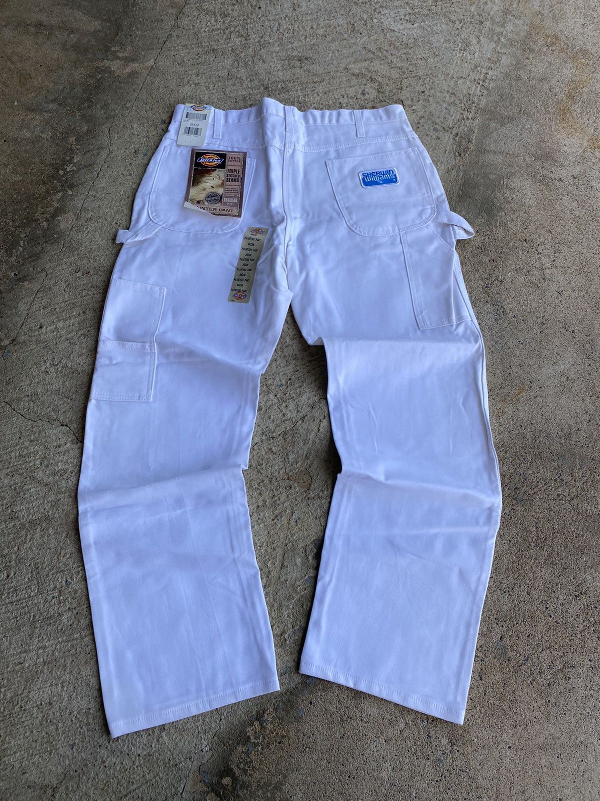Dickies × Vintage Vintage Y2K Dickies White Carpenter Painter Pants Size US 34 / EU 50 - 1 Thumbnail