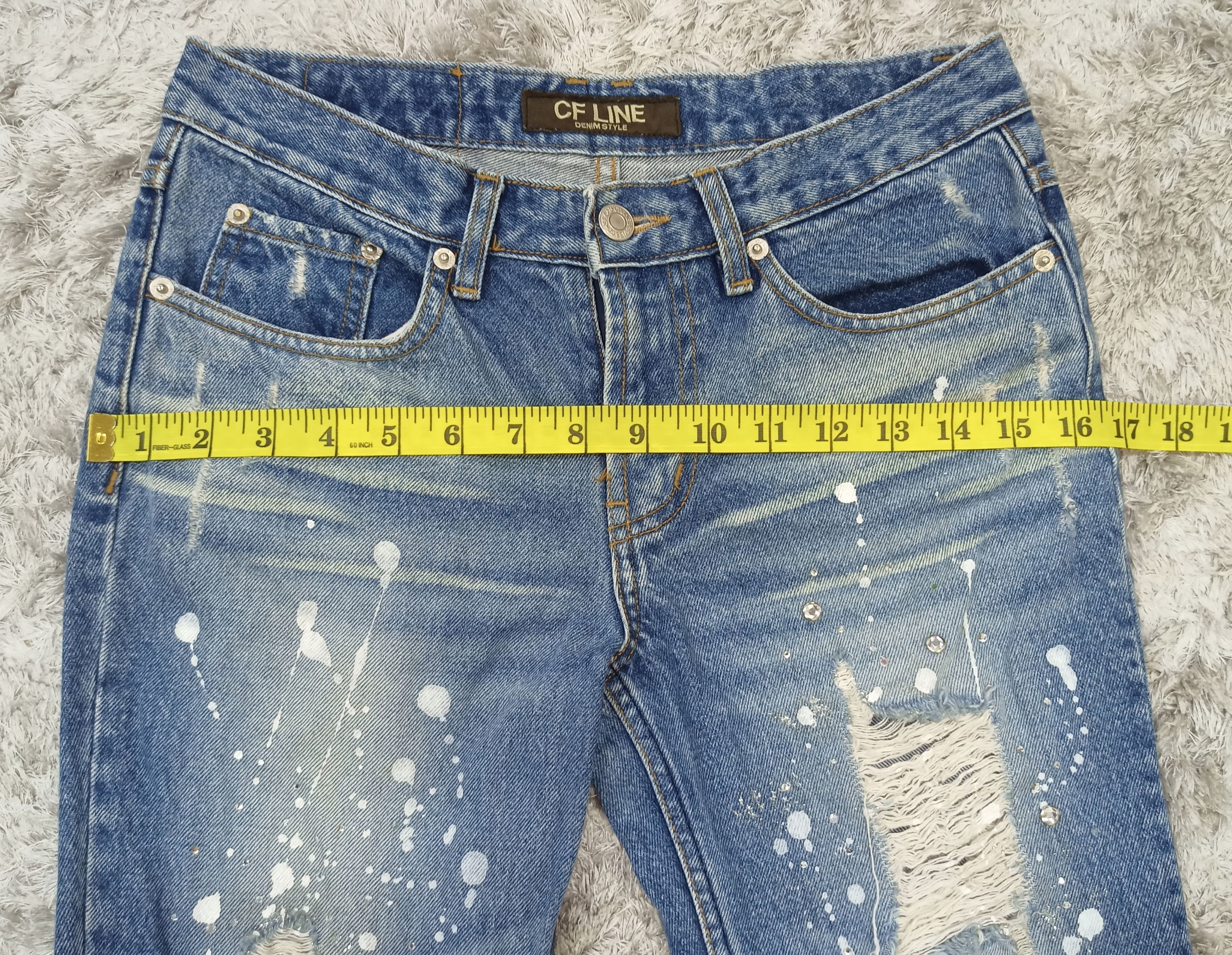 CFCL Flare Jeans CFLINE Paint Splash Distress Bootcut Denim Size 28" / US 6 / IT 42 - 23 Thumbnail