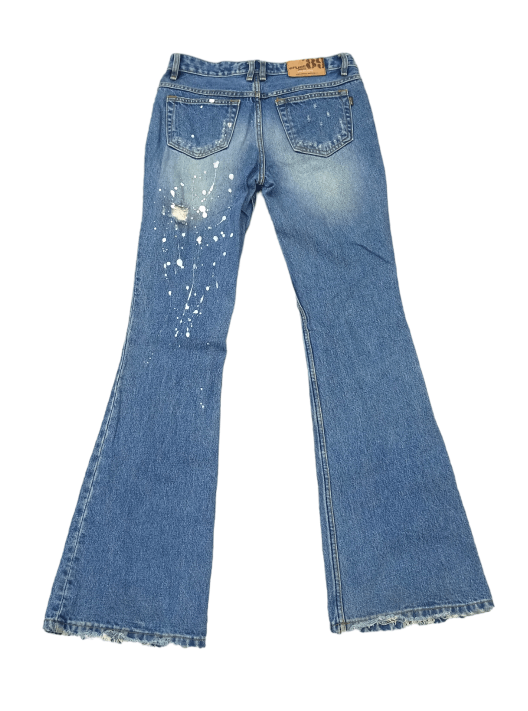 CFCL Flare Jeans CFLINE Paint Splash Distress Bootcut Denim Size 28" / US 6 / IT 42 - 2 Thumbnail