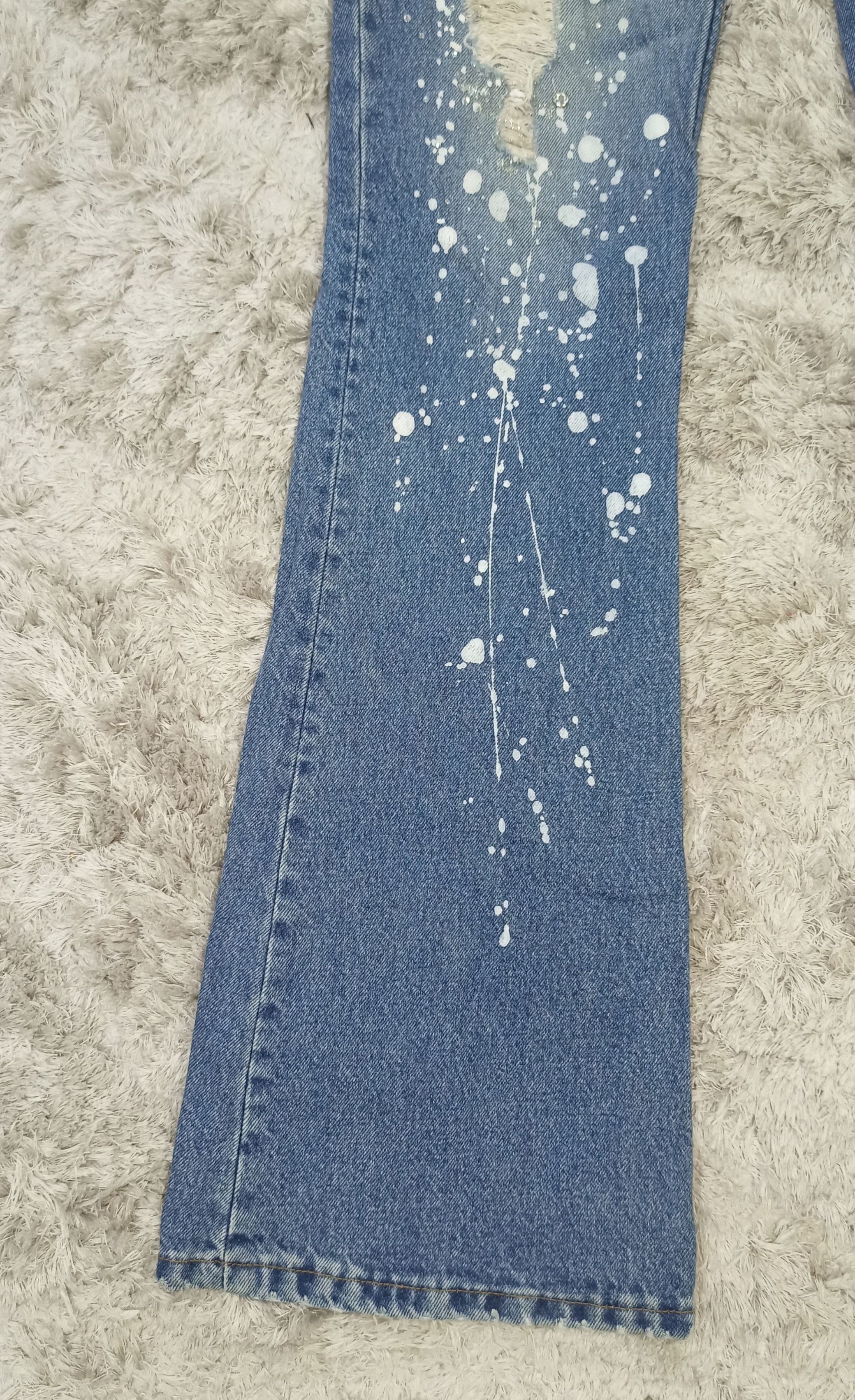 CFCL Flare Jeans CFLINE Paint Splash Distress Bootcut Denim Size 28" / US 6 / IT 42 - 7 Thumbnail