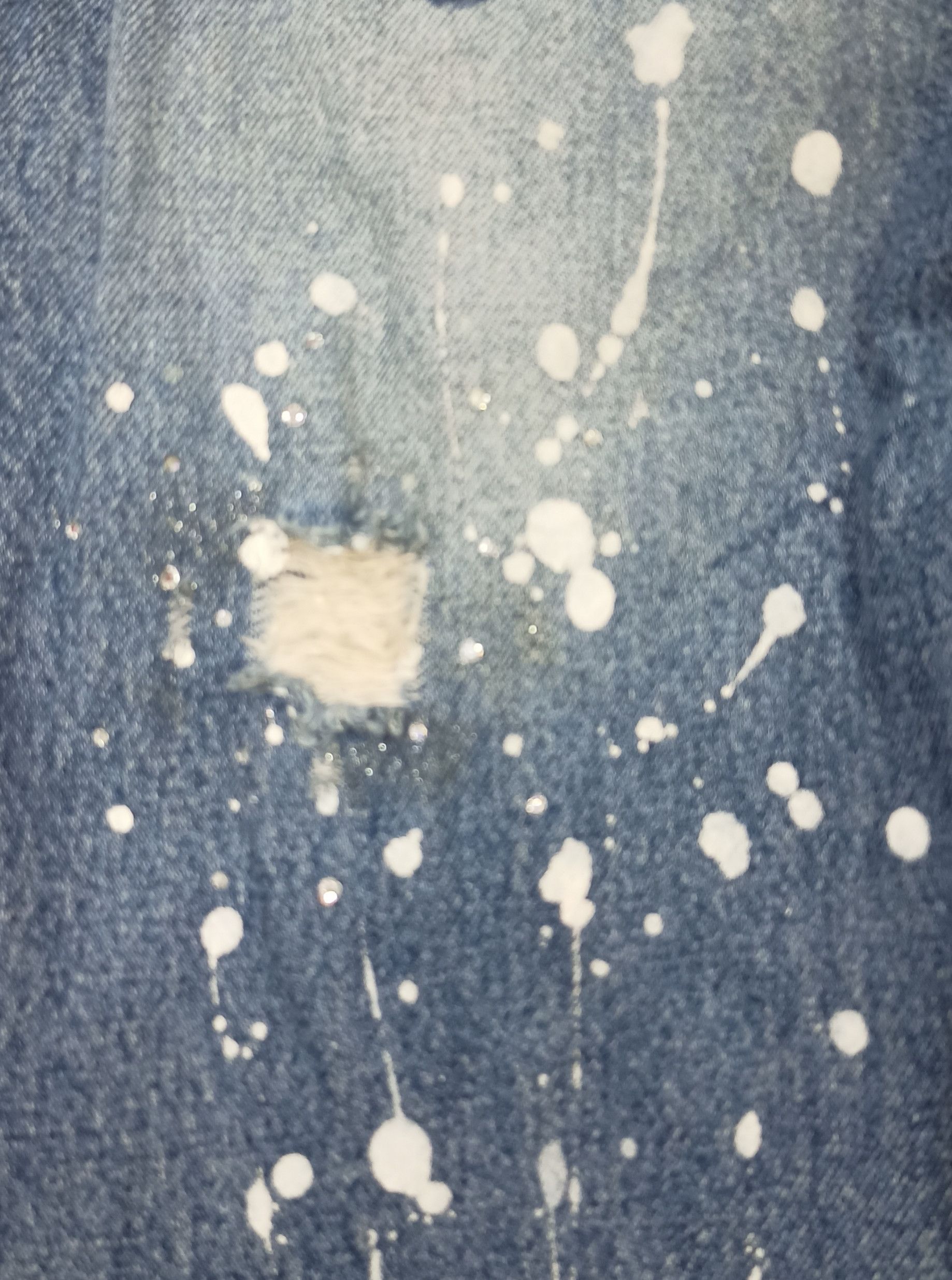 CFCL Flare Jeans CFLINE Paint Splash Distress Bootcut Denim Size 28" / US 6 / IT 42 - 17 Thumbnail