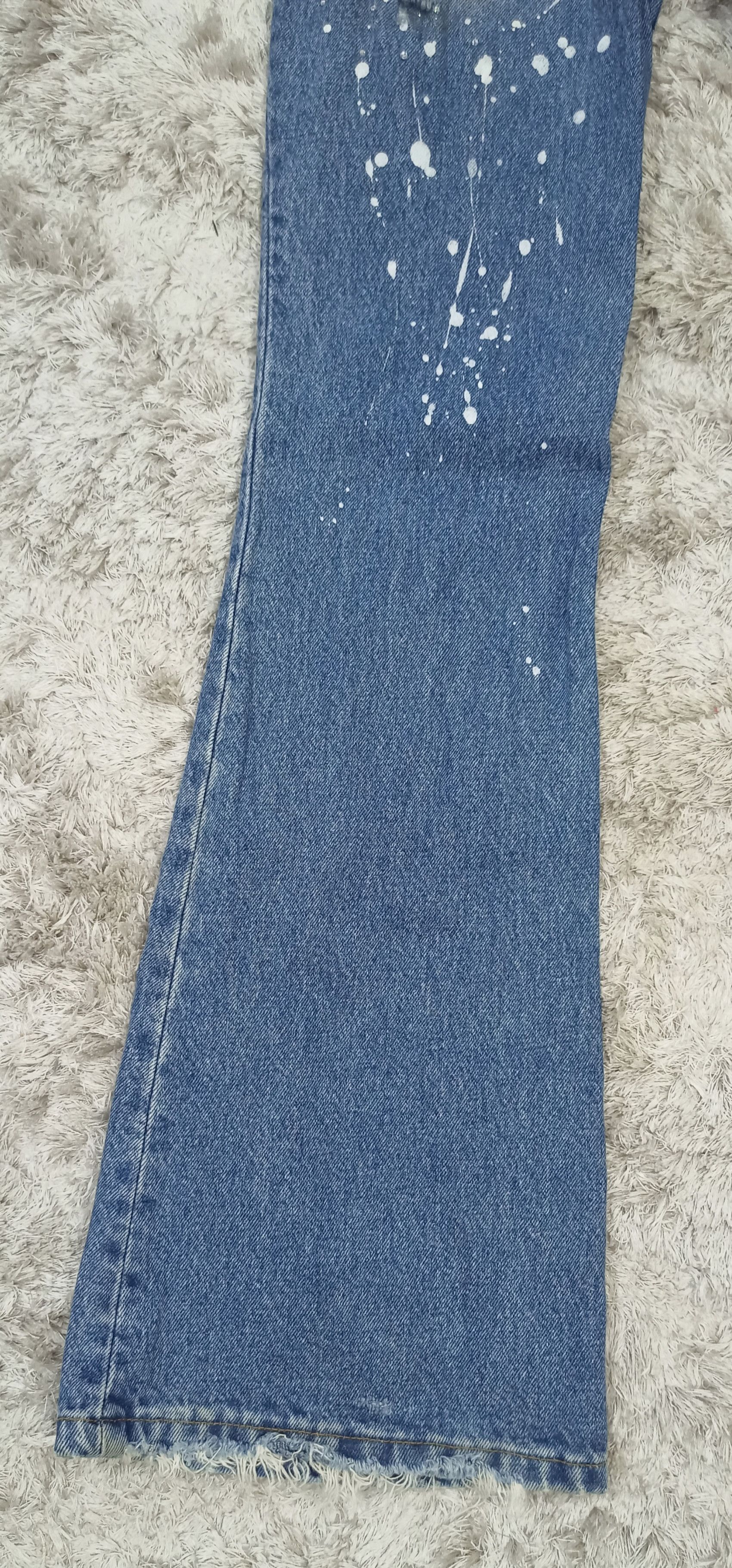 CFCL Flare Jeans CFLINE Paint Splash Distress Bootcut Denim Size 28" / US 6 / IT 42 - 14 Thumbnail