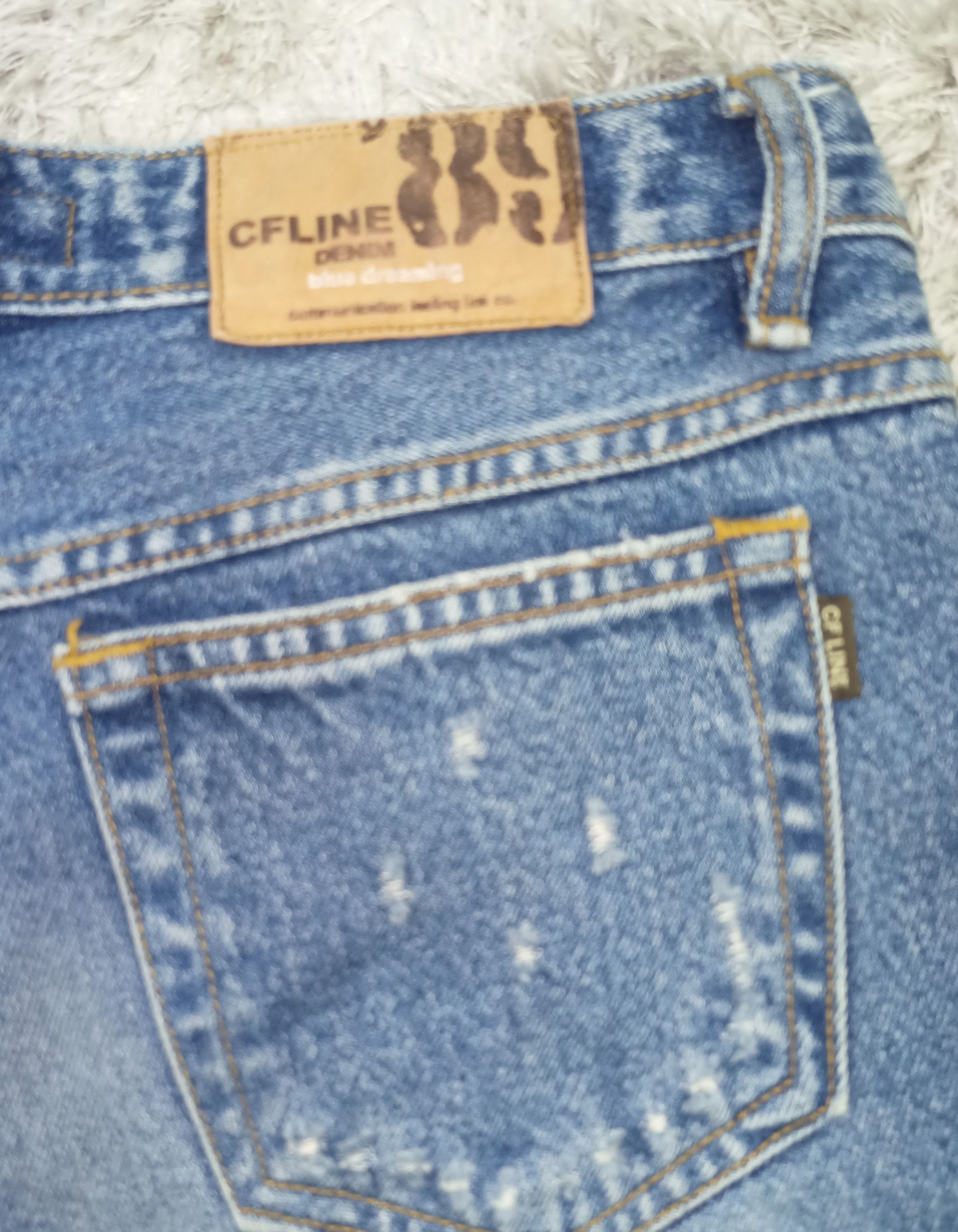 CFCL Flare Jeans CFLINE Paint Splash Distress Bootcut Denim Size 28" / US 6 / IT 42 - 15 Thumbnail