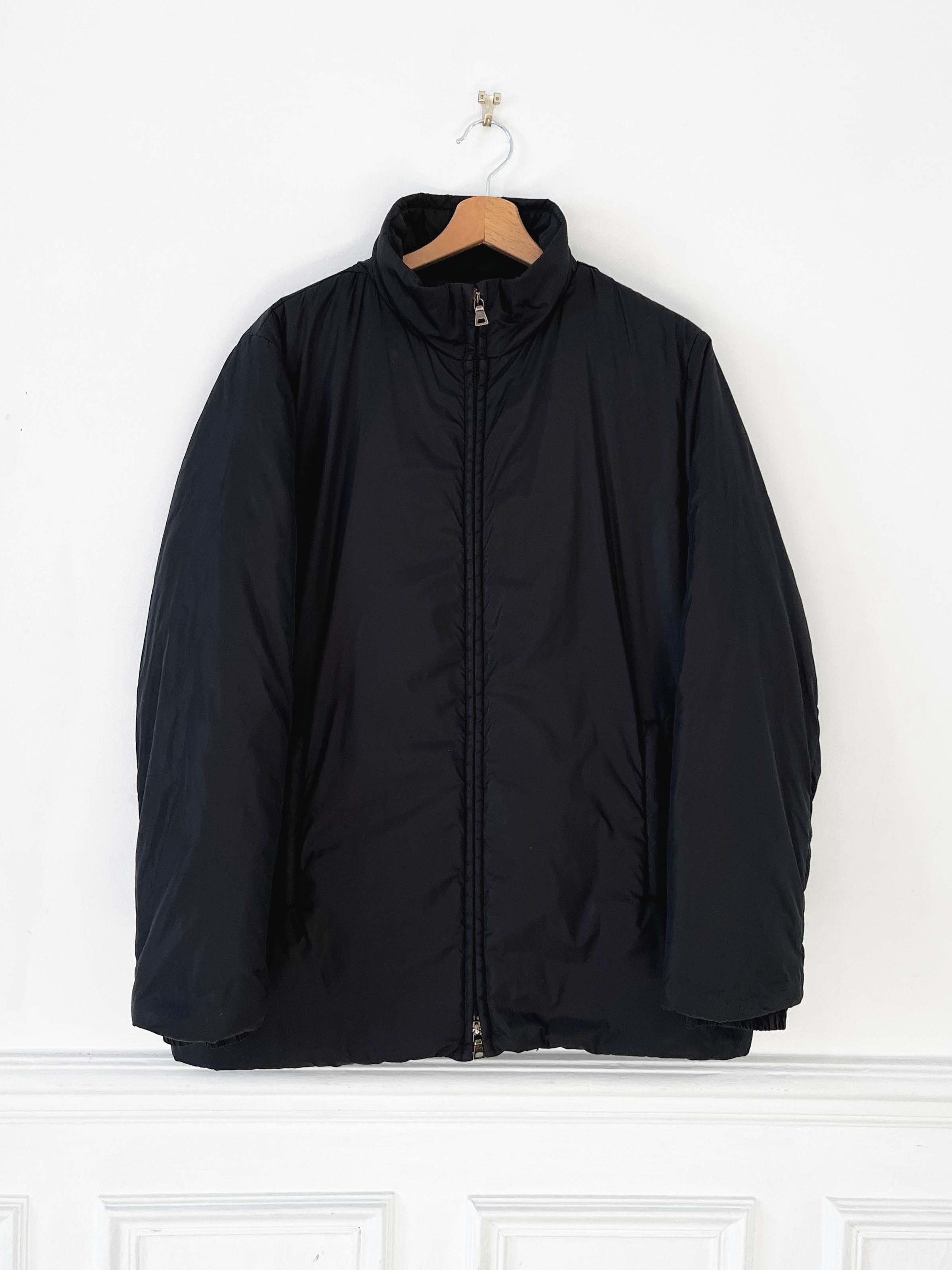 image of Prada Mens Vintage Black Nylon Jacket (Size Small)