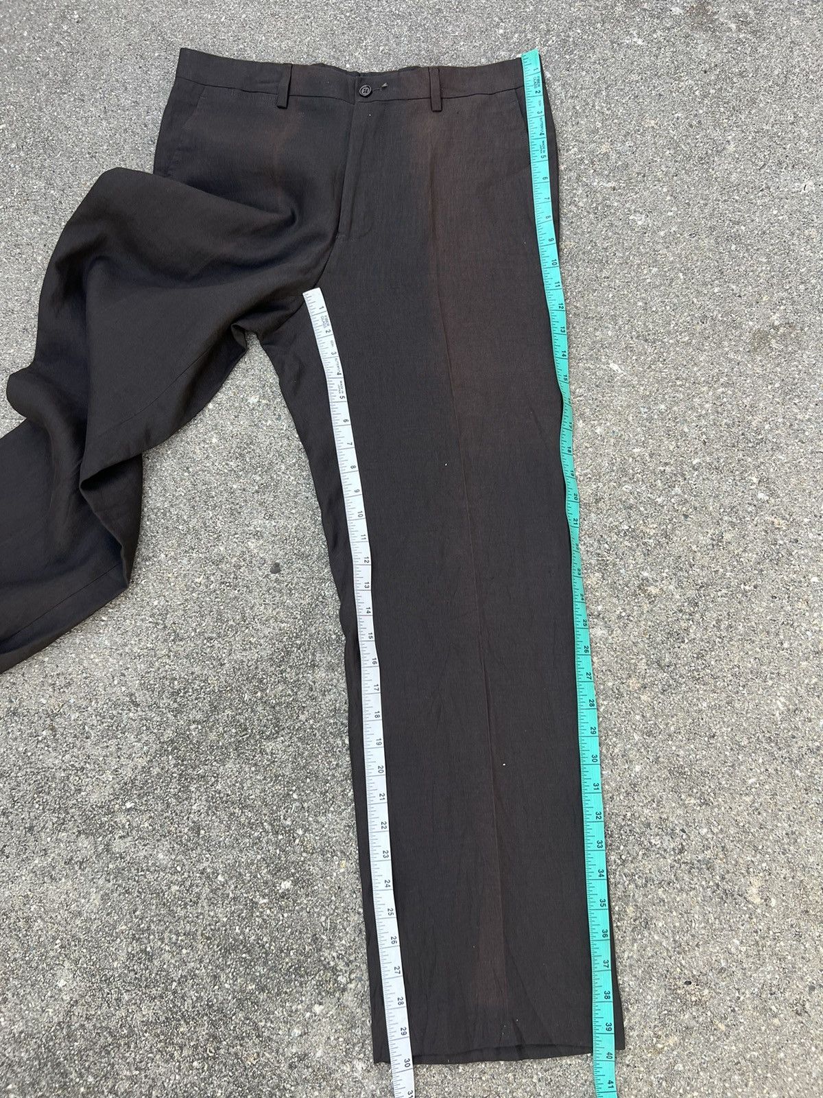 Polo Ralph Lauren × Ralph Lauren × Vintage Vintage Ralph Lauren Italy Sun Faded 100% Linen Trouser Pant Size US 32 / EU 48 - 4 Thumbnail